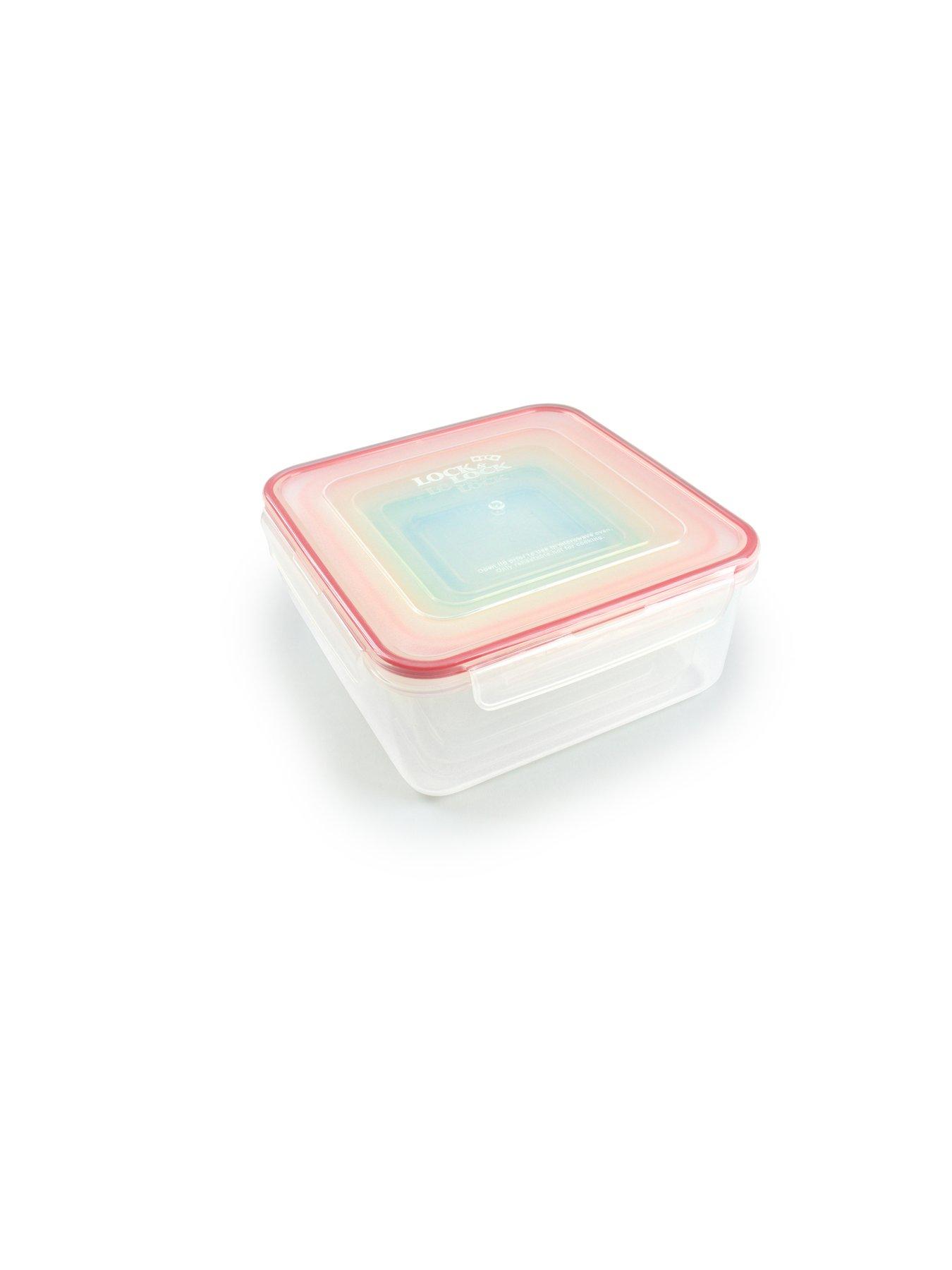 Image 5 of 5 of LocknLock 5pce Container Set - Square &amp; Nestable With Col Seals 2.1lt/1.3lt/820ml/430ml/180ml