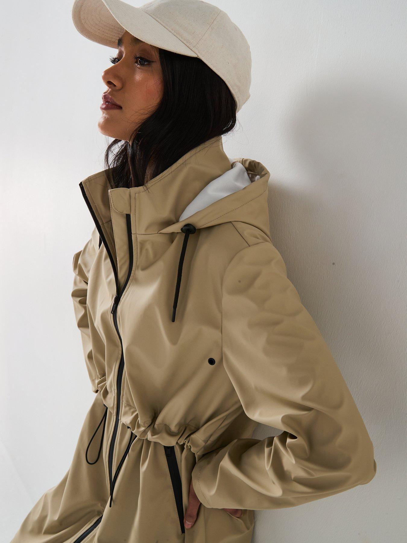 Image 4 of 6 of V by Very Water Resistant Lightweight Jacket - Cream