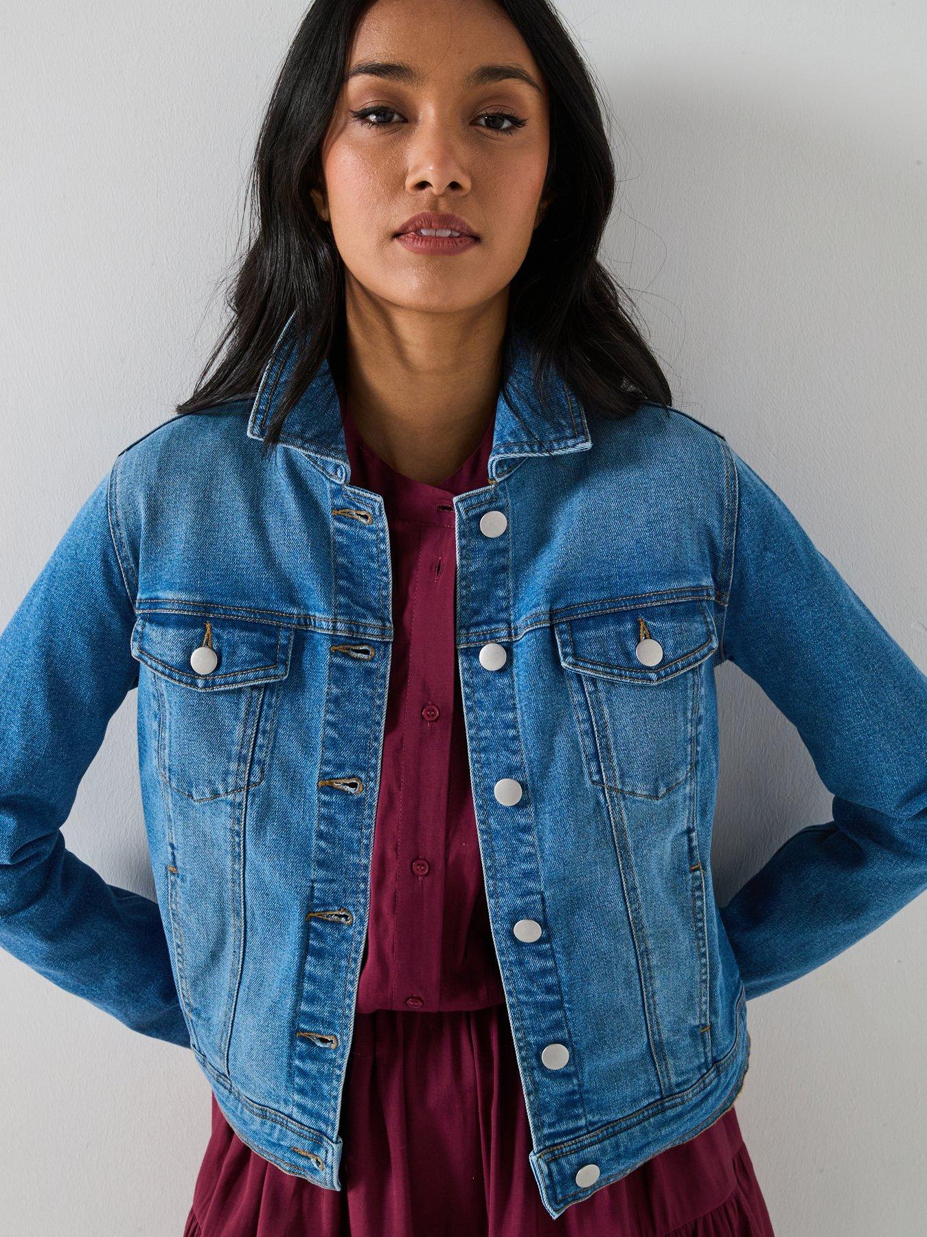 V by Very Denim Western Jacket - Midi Wash