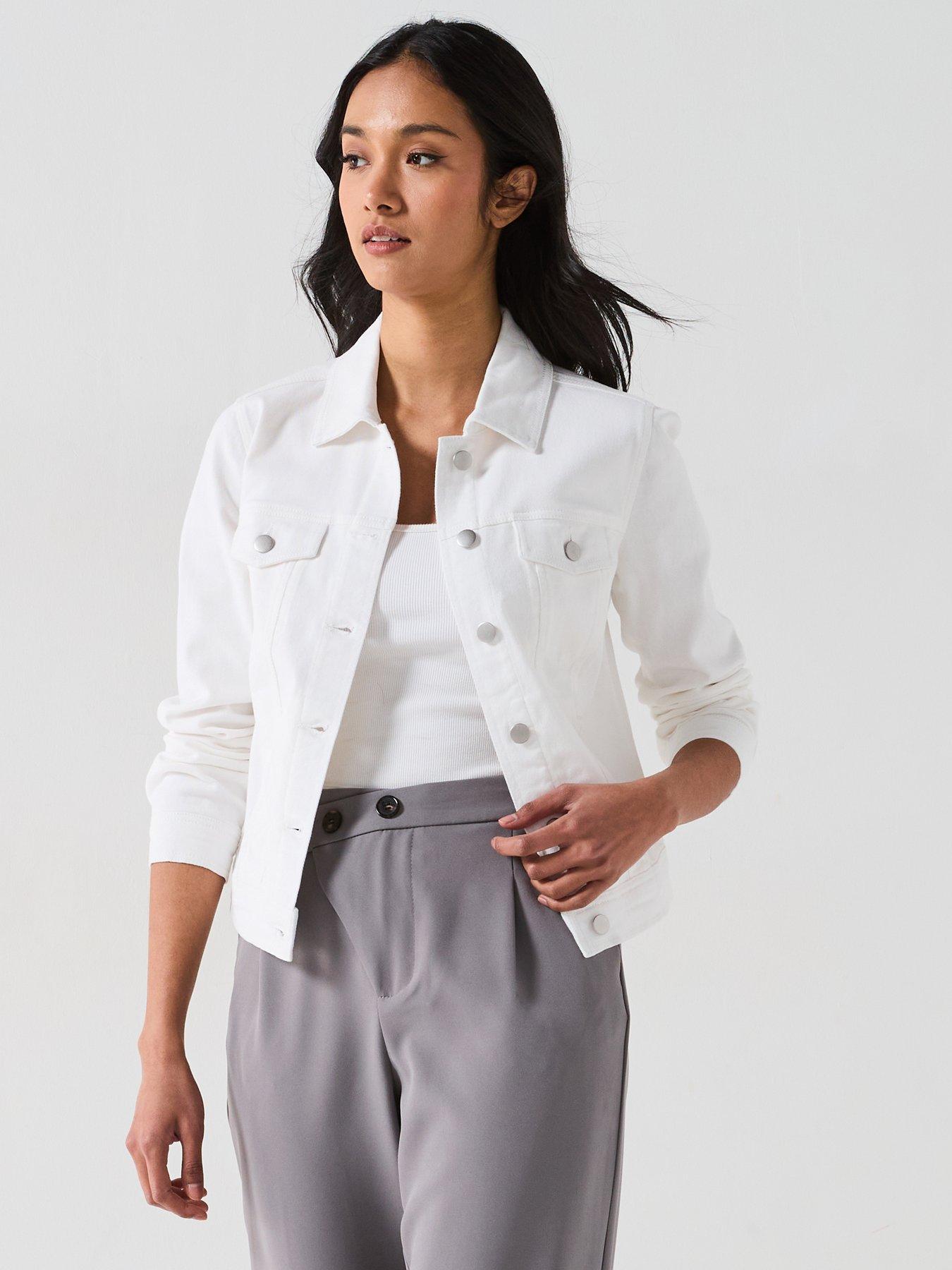 V by Very Denim Western Jacket - White