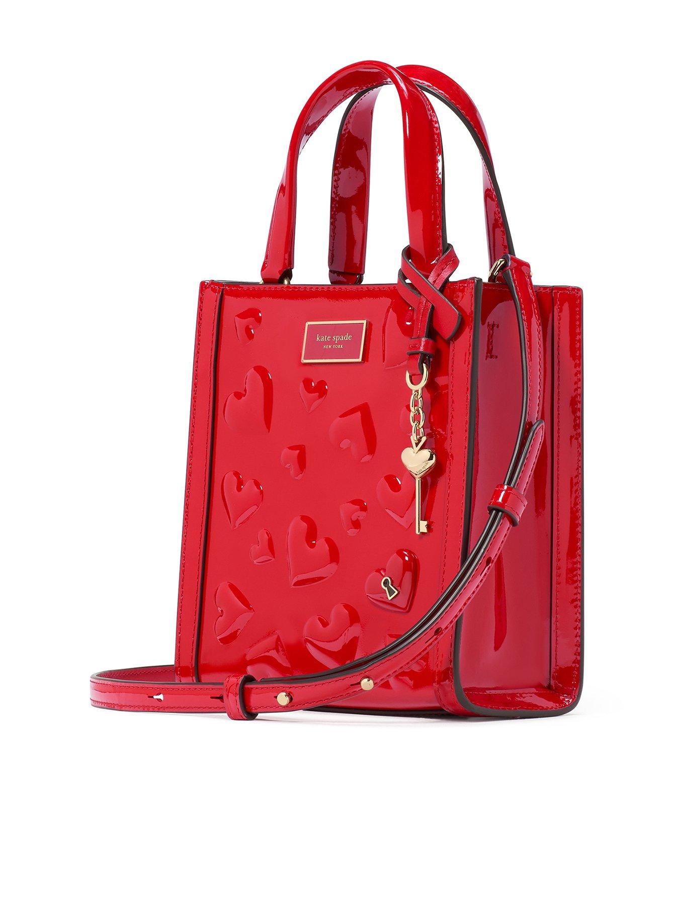 Image 3 of 5 of Kate Spade New York Key To My Heart Embossed Patent Leather Manhattan Mini Tote