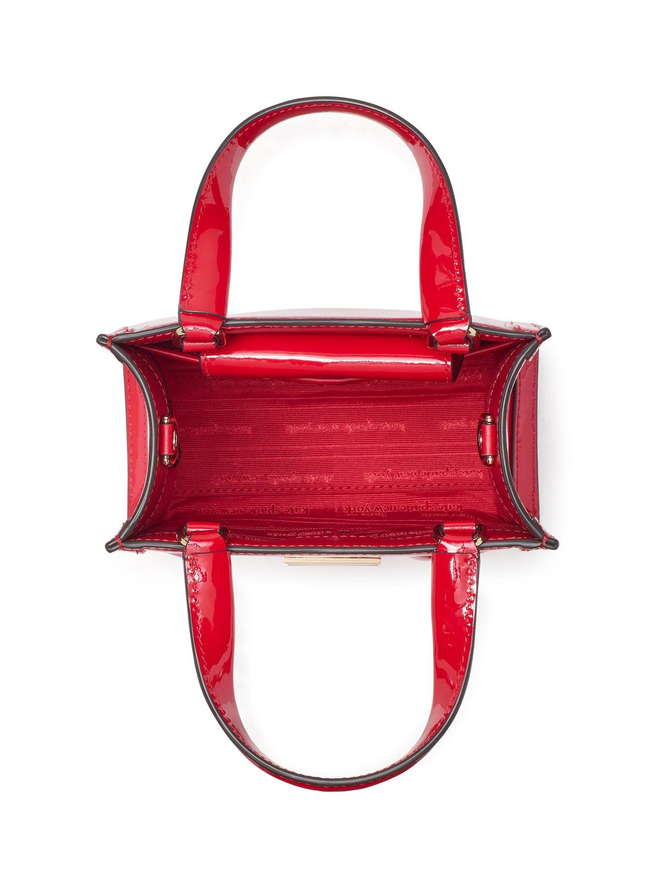 Image 4 of 5 of Kate Spade New York Key To My Heart Embossed Patent Leather Manhattan Mini Tote