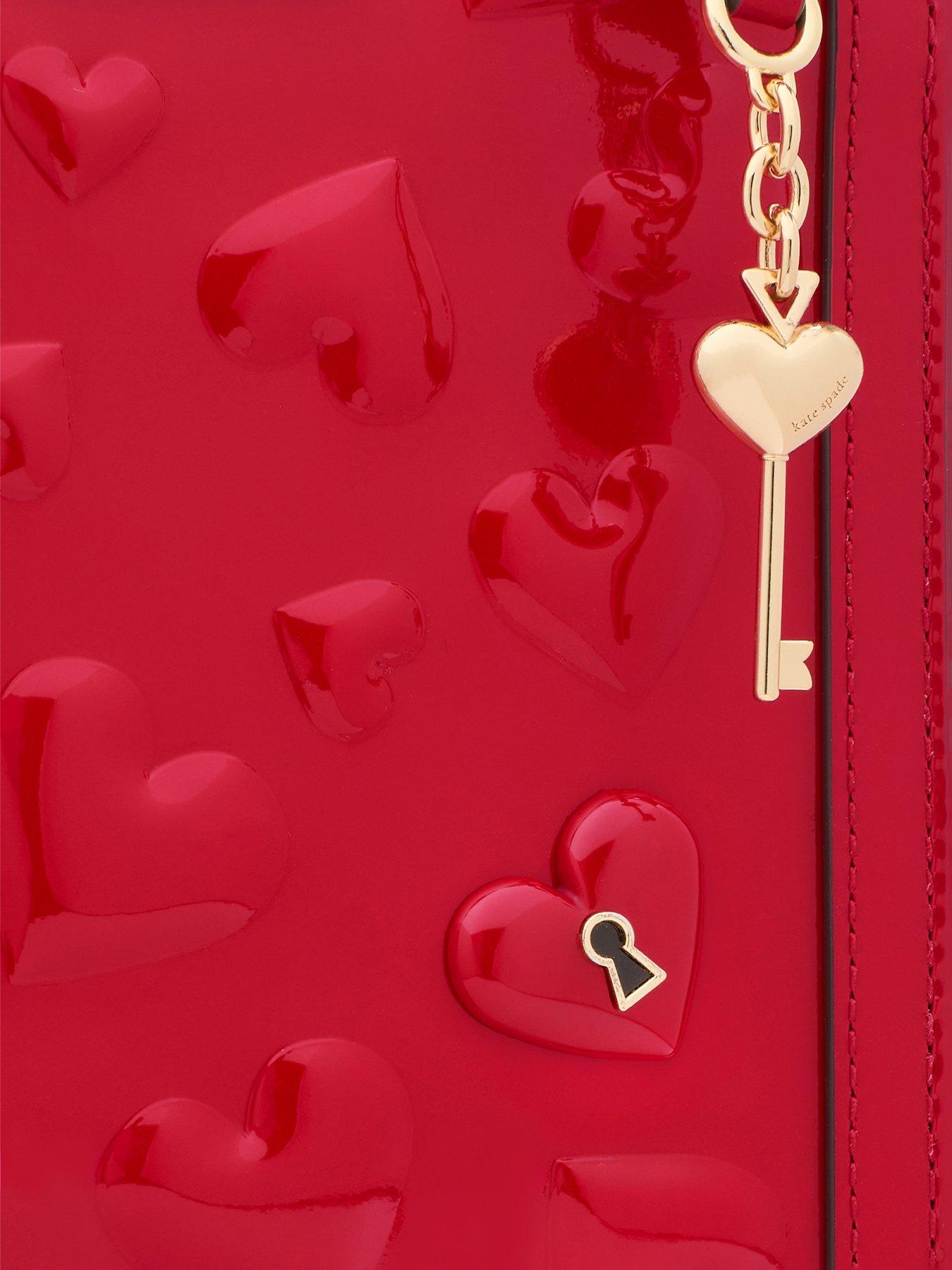 Image 5 of 5 of Kate Spade New York Key To My Heart Embossed Patent Leather Manhattan Mini Tote