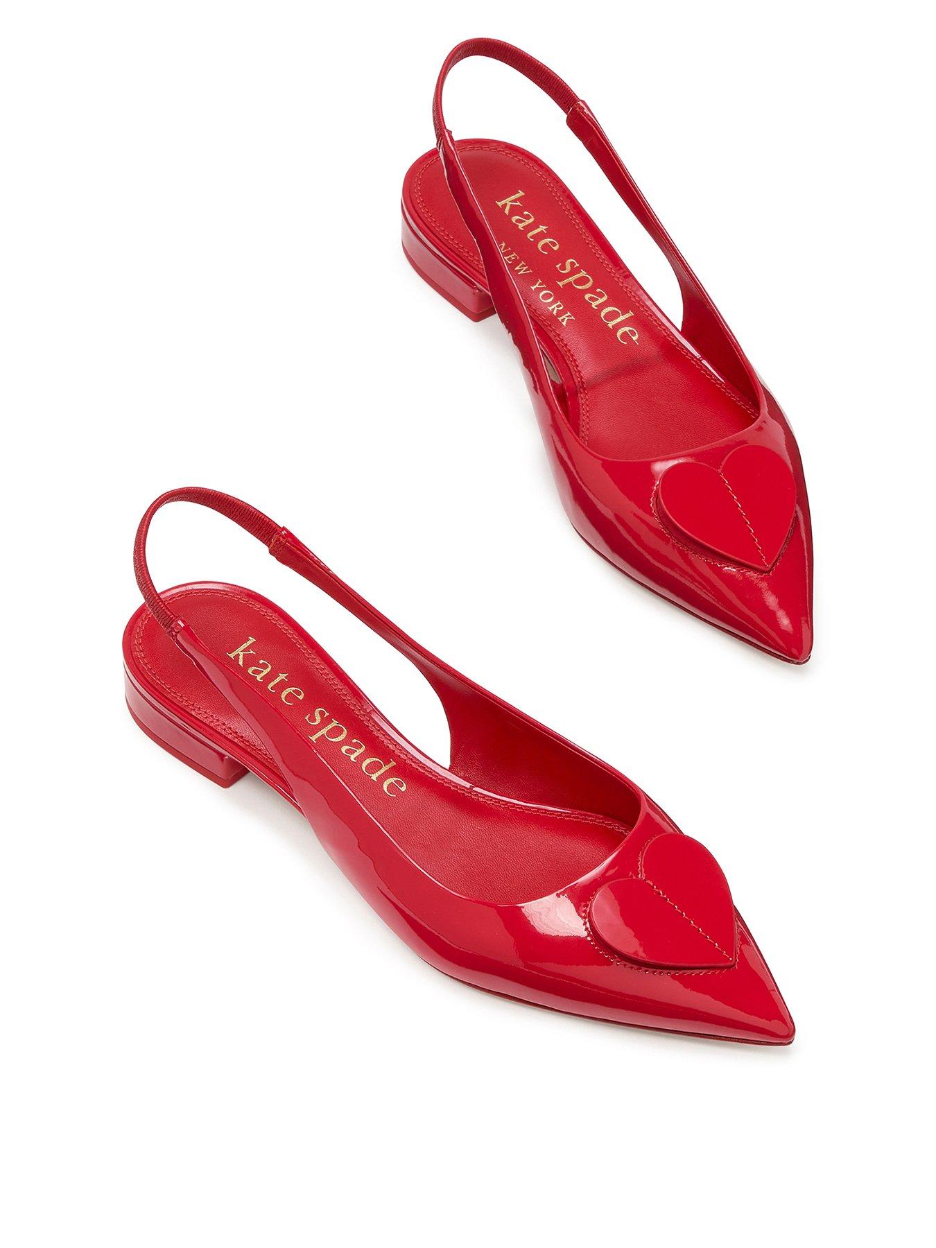 undefined Perfect Pair Heart Slingback Flat - Red