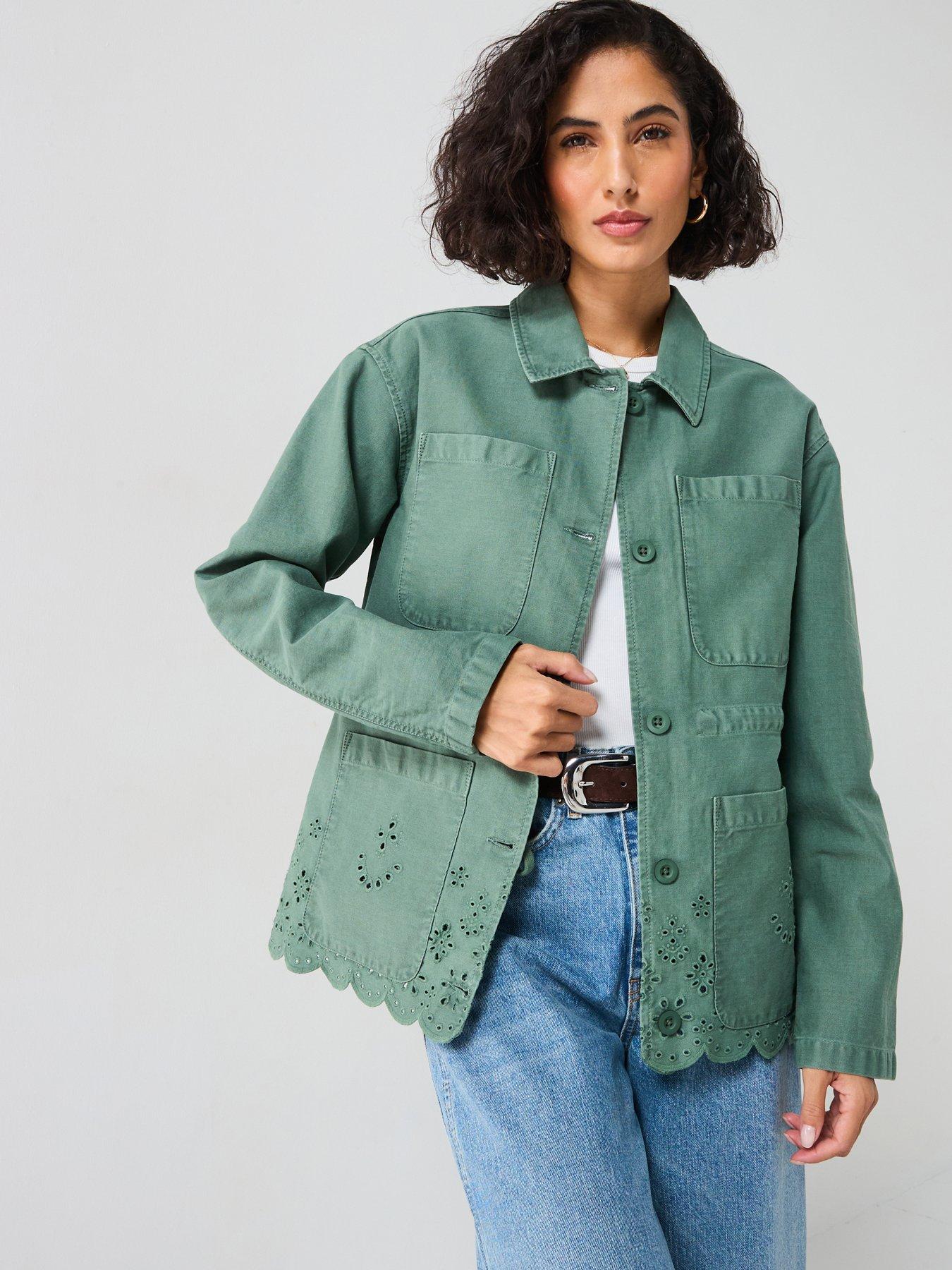 undefined Cutwork Utility Jacket - Khaki