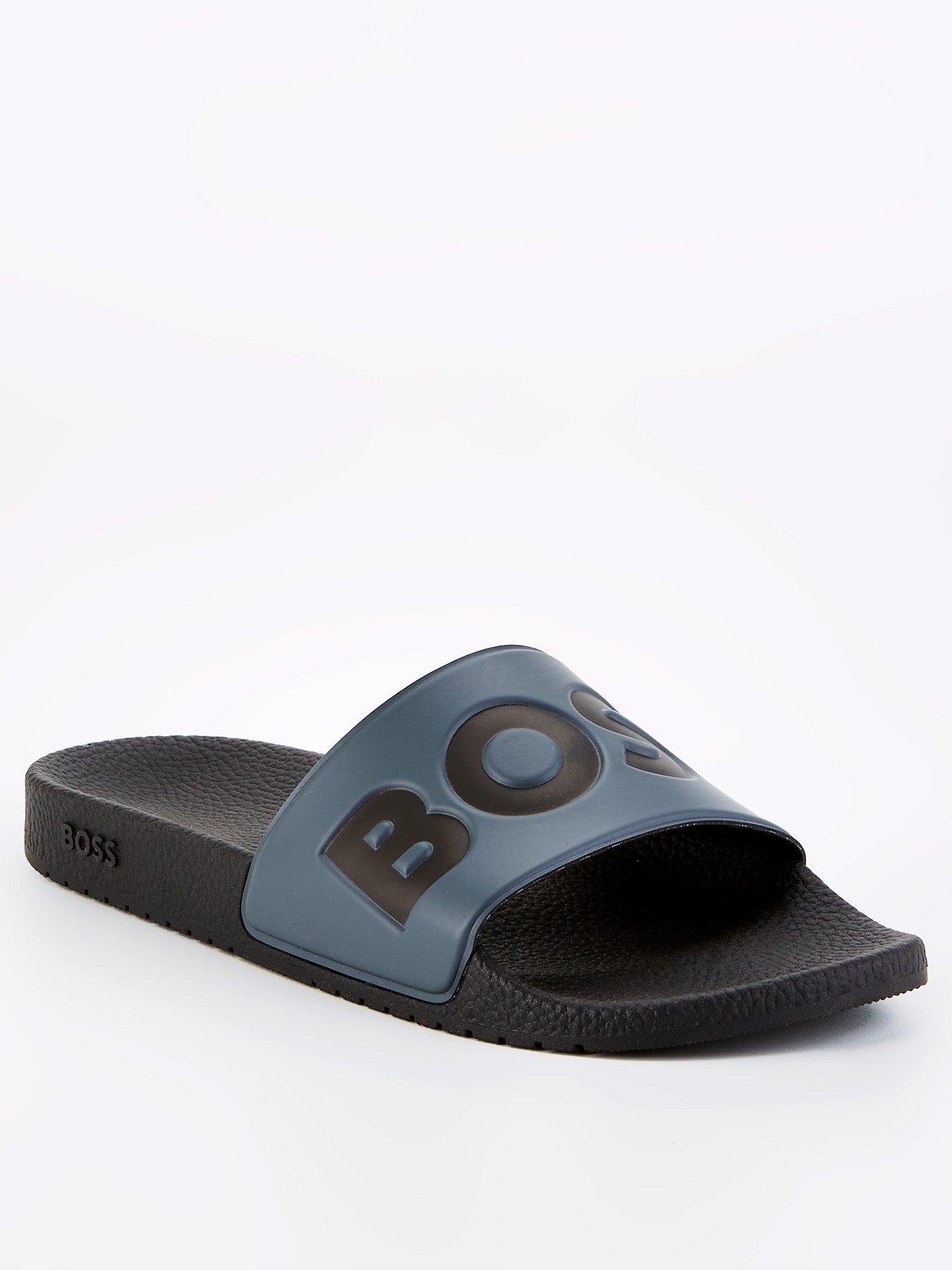 BOSS Aryeh Contrast Logo Sliders - Grey