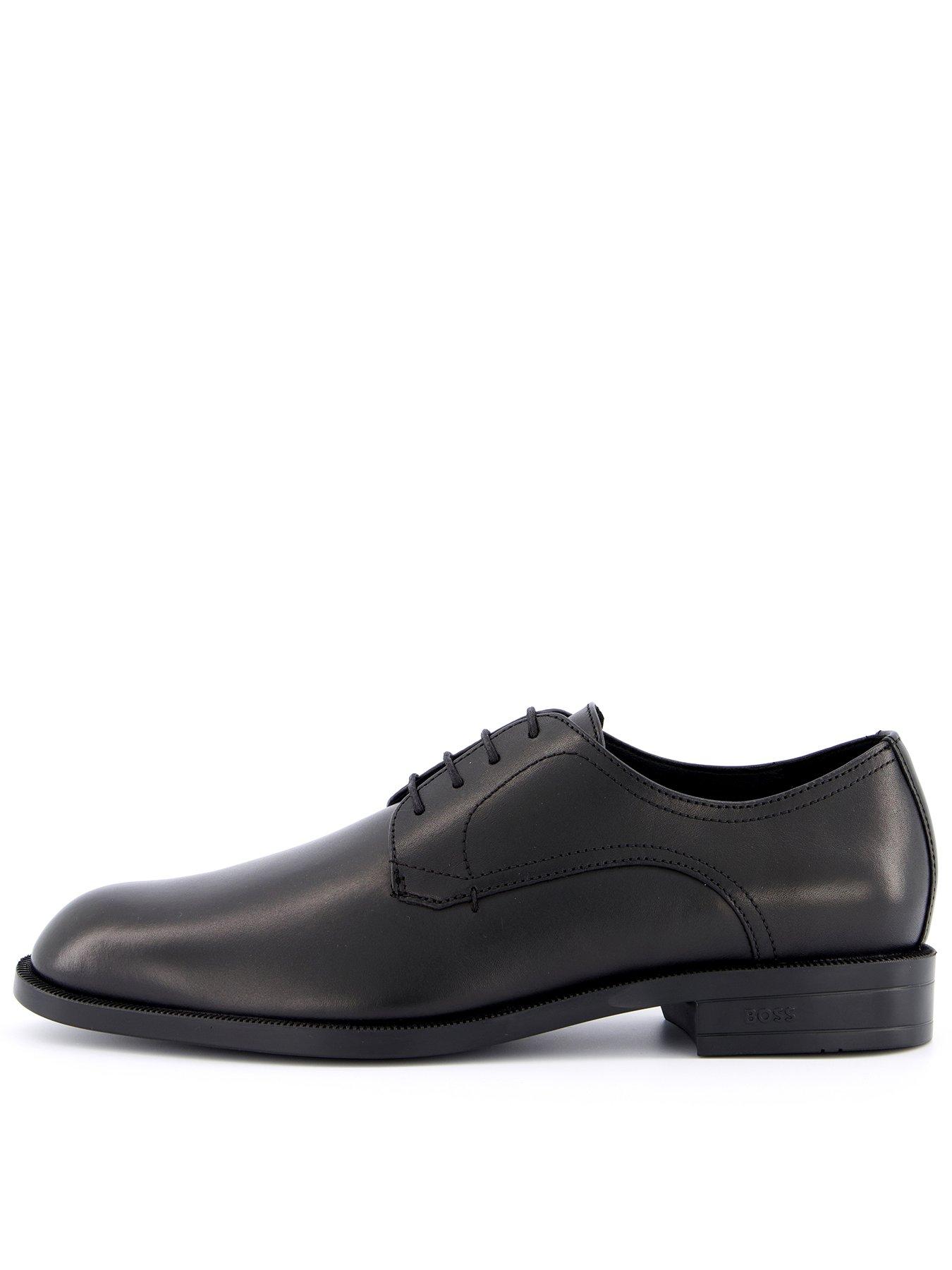 Boss Tayil Leather Lace Derby Shoes - Black