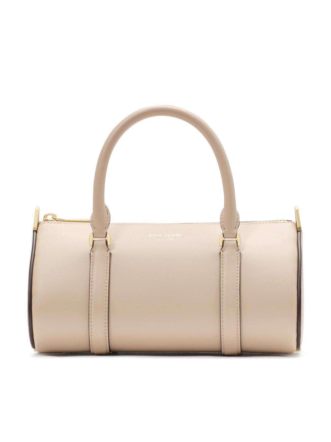 undefined Spade Icon Fine Grain Leather Small Barrel Bag