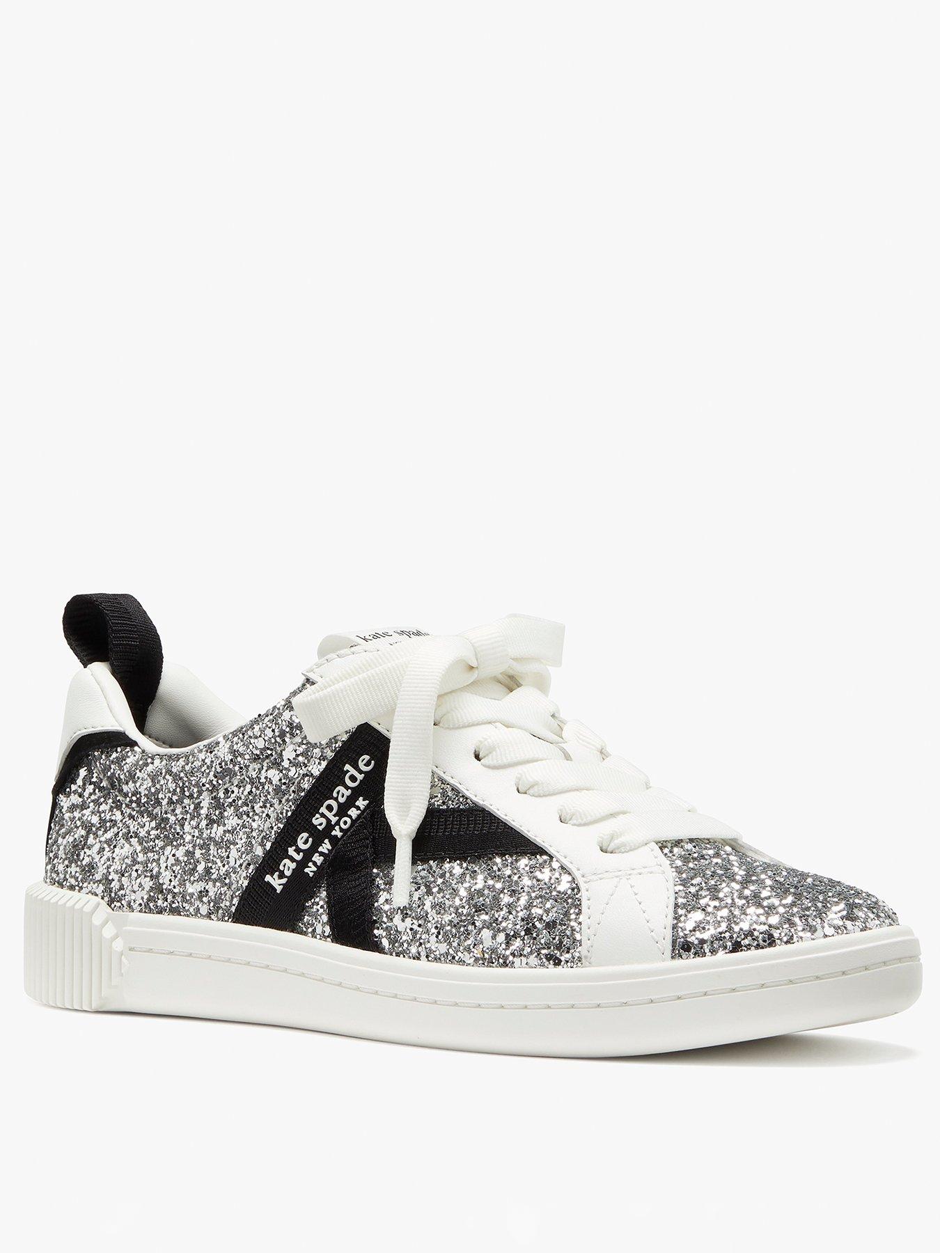 Image 2 of 2 of Kate Spade New York Signature Lace Up Sneaker - Silver