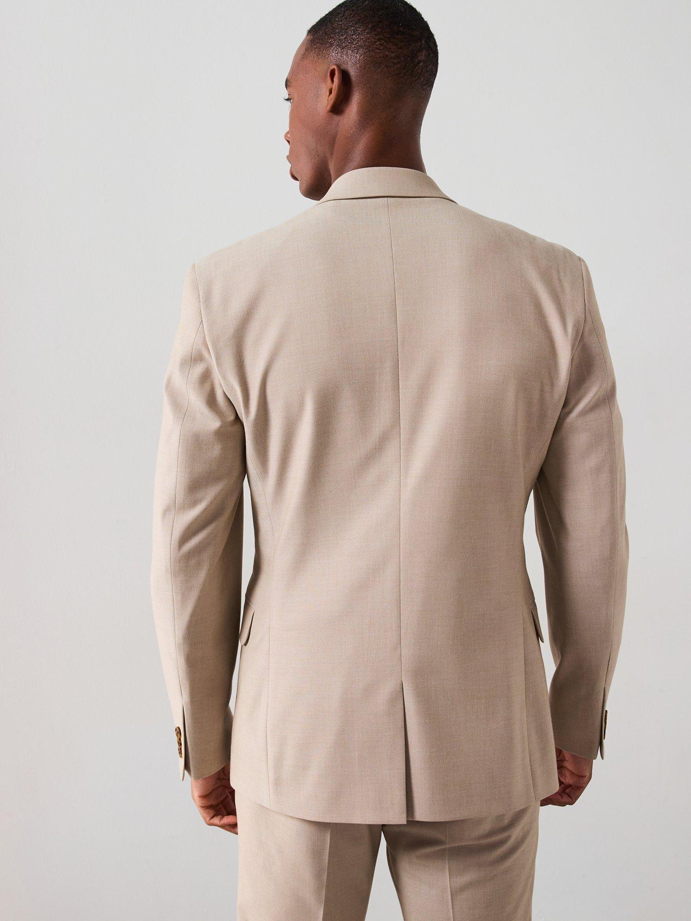 Image 2 of 6 of Very Man Slim Fit Stretch Suit Jacket - Stone