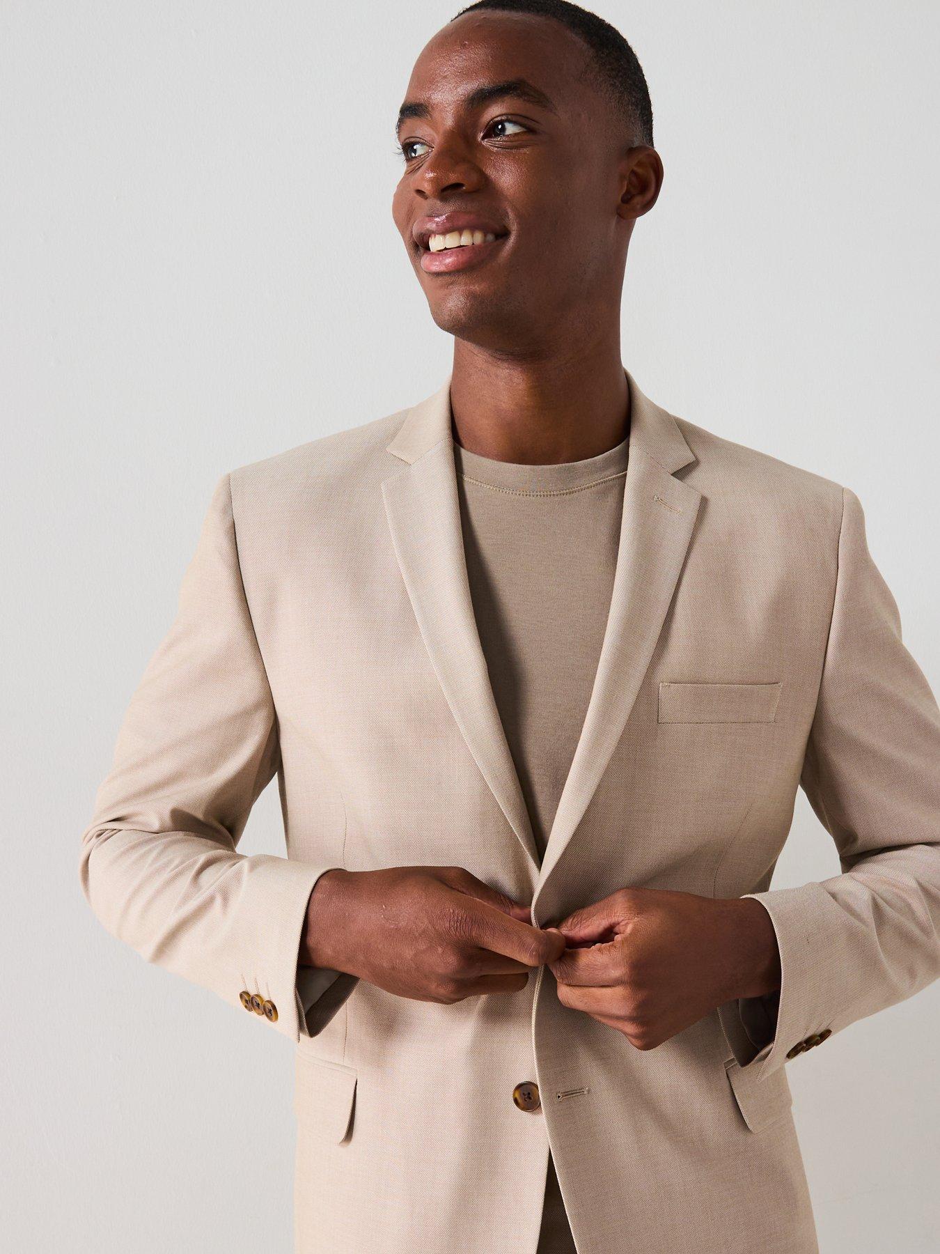 Image 5 of 6 of Very Man Slim Fit Stretch Suit Jacket - Stone
