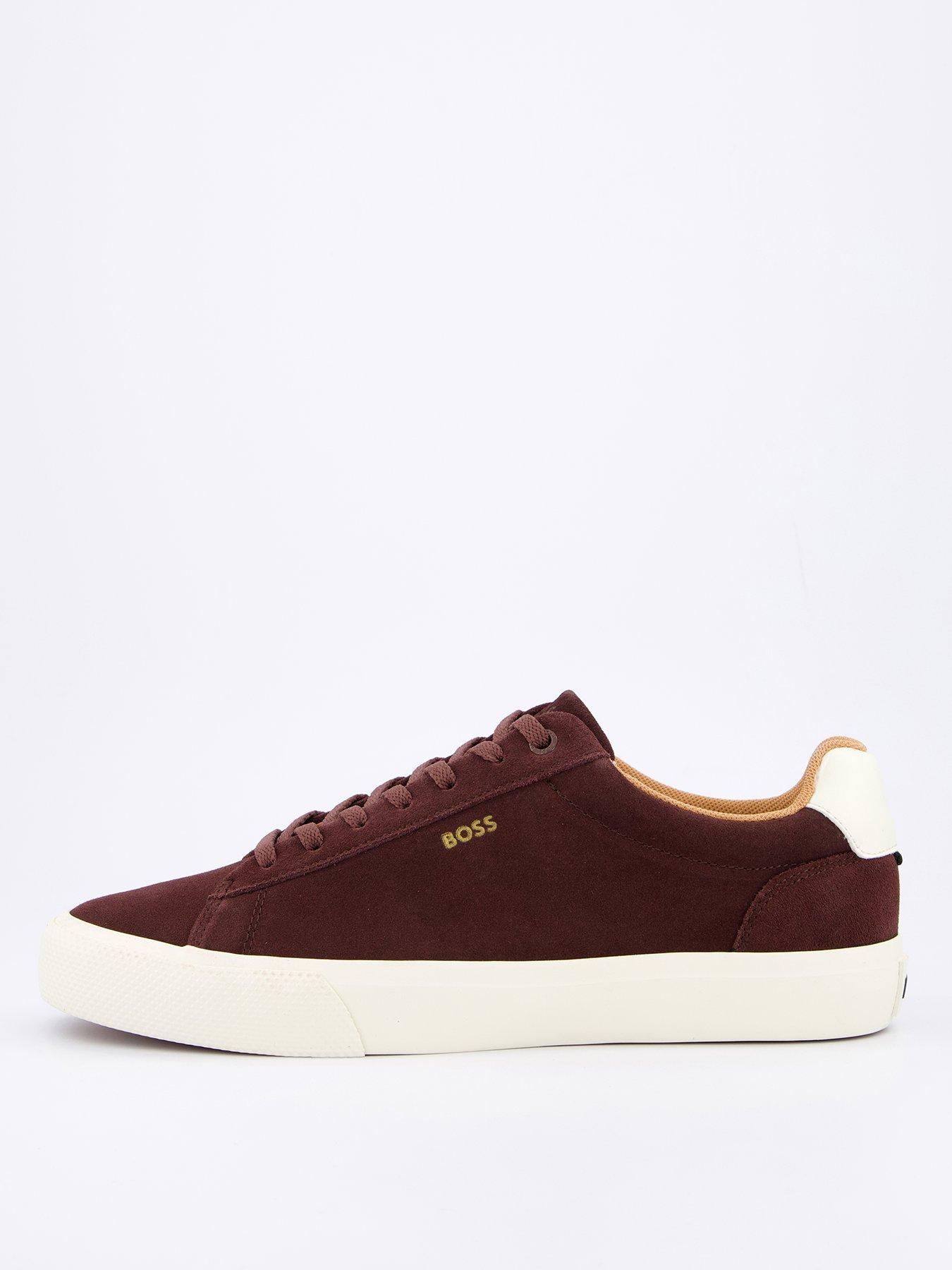 undefined Aiden Suede Lace Tennis Sneaker- Dark Red