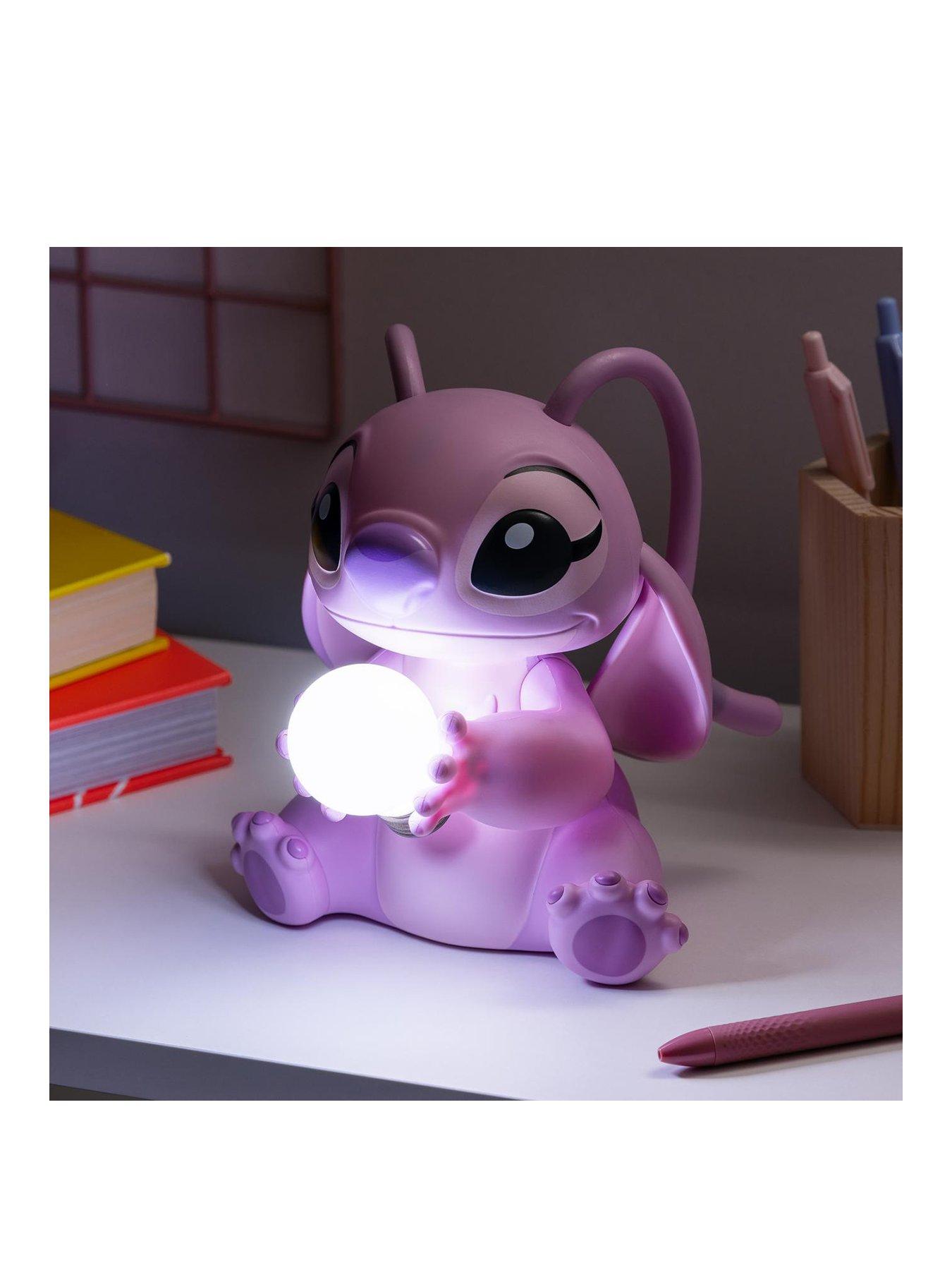 Product photograph of Disney Stitch Angel Light - Officially Licensed Lilo And Stitch Cute Pink Bedroom Lamp Disney Collectible Gift For Fans Night Light And D Eacute Cor from very.co.uk