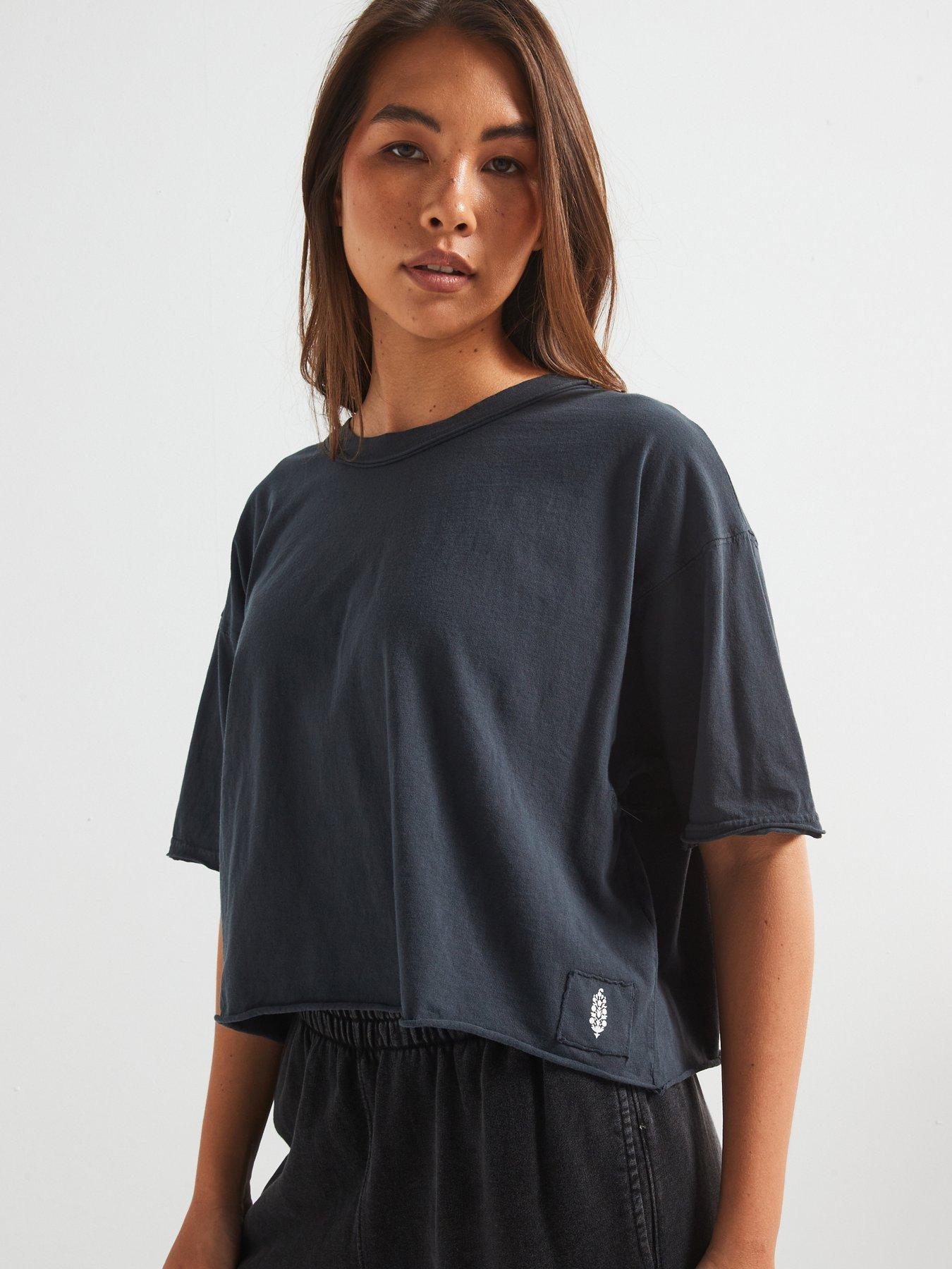undefined Womens Inspire Cropped T-Shirt - Black