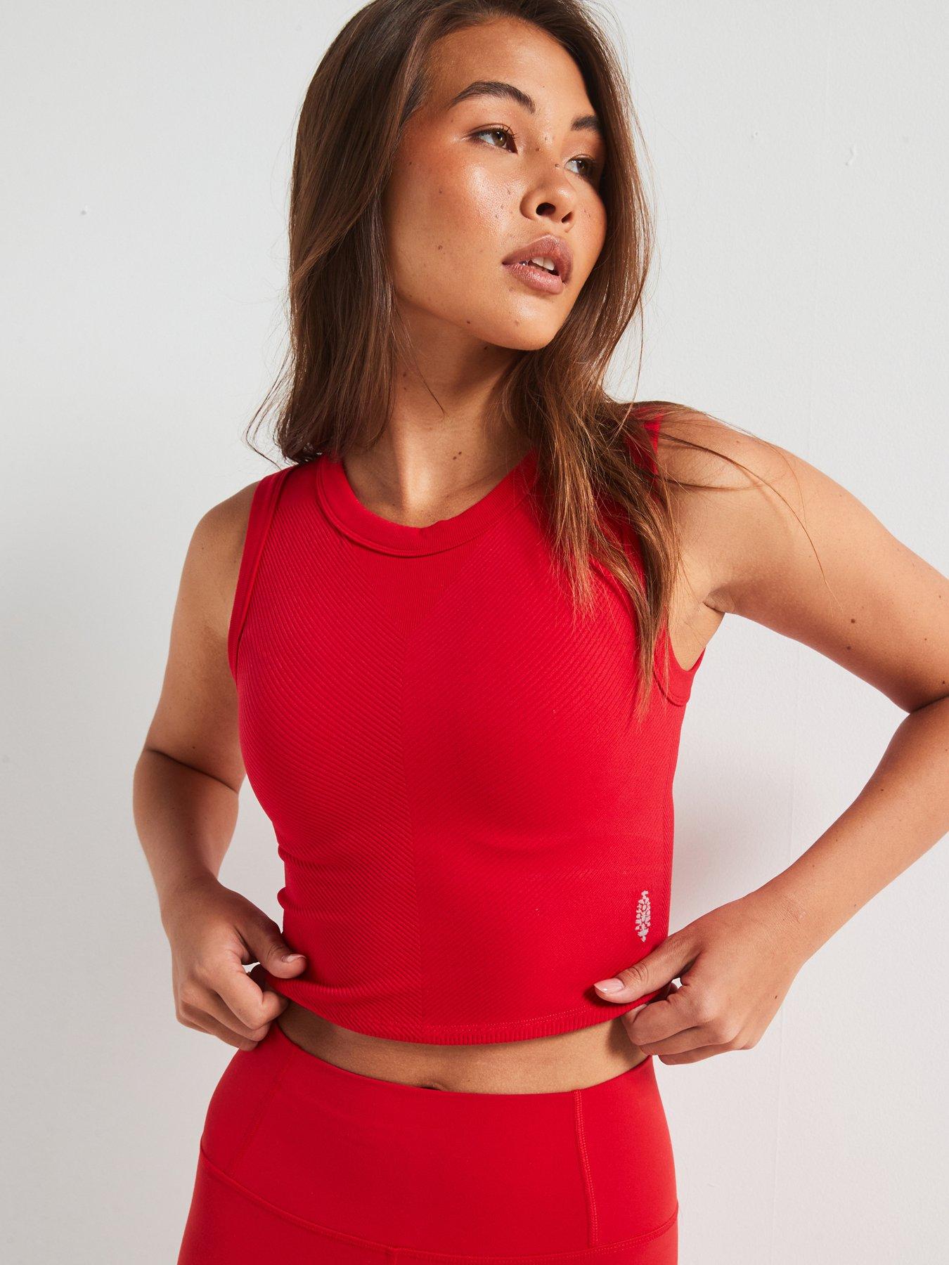 Image 1 of 6 of FP Movement Womens Training Throw Muscle Tank - Red