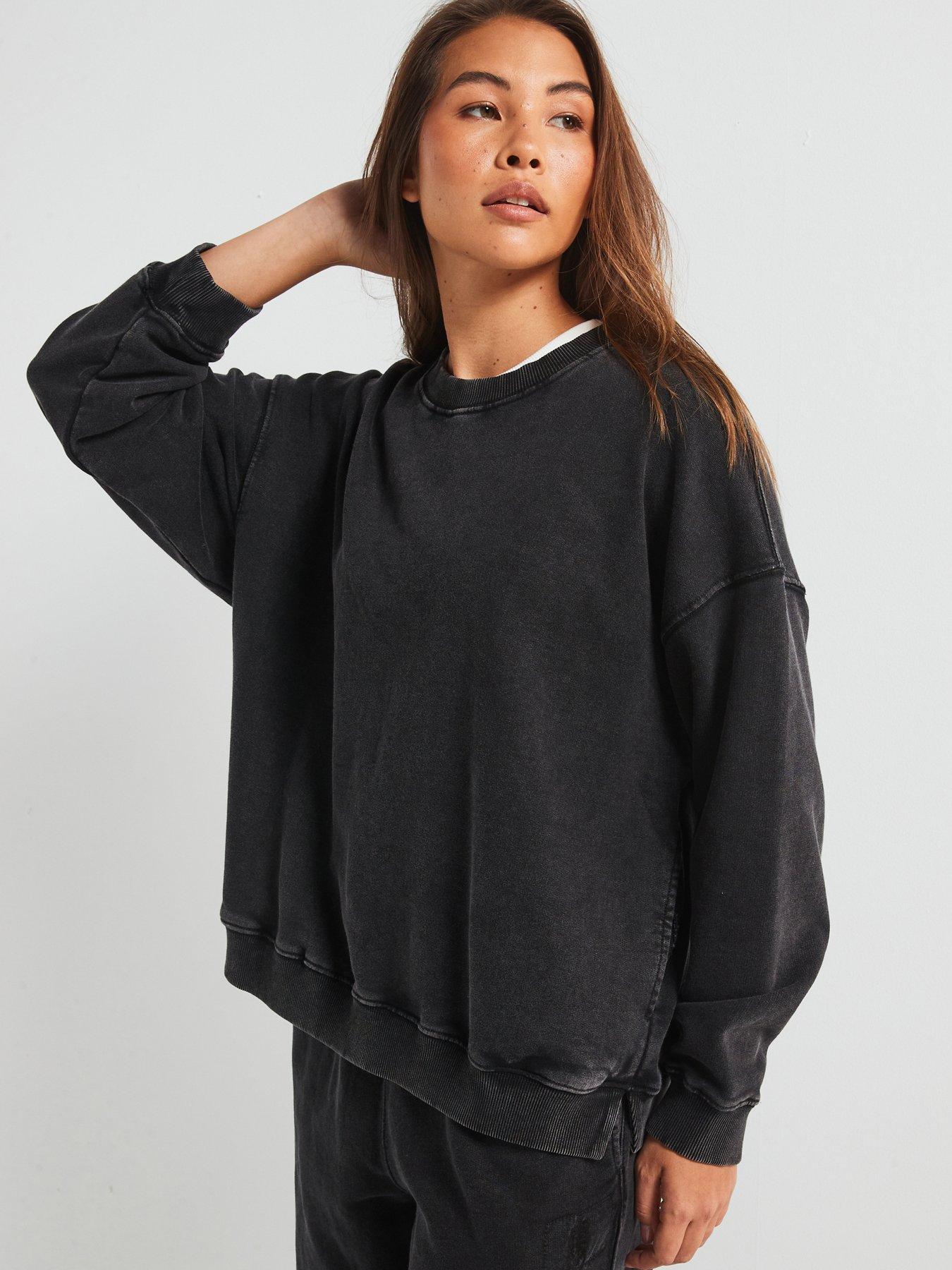 Image 1 of 6 of FP Movement Womens All Star Pullover Solid Sweat - Black