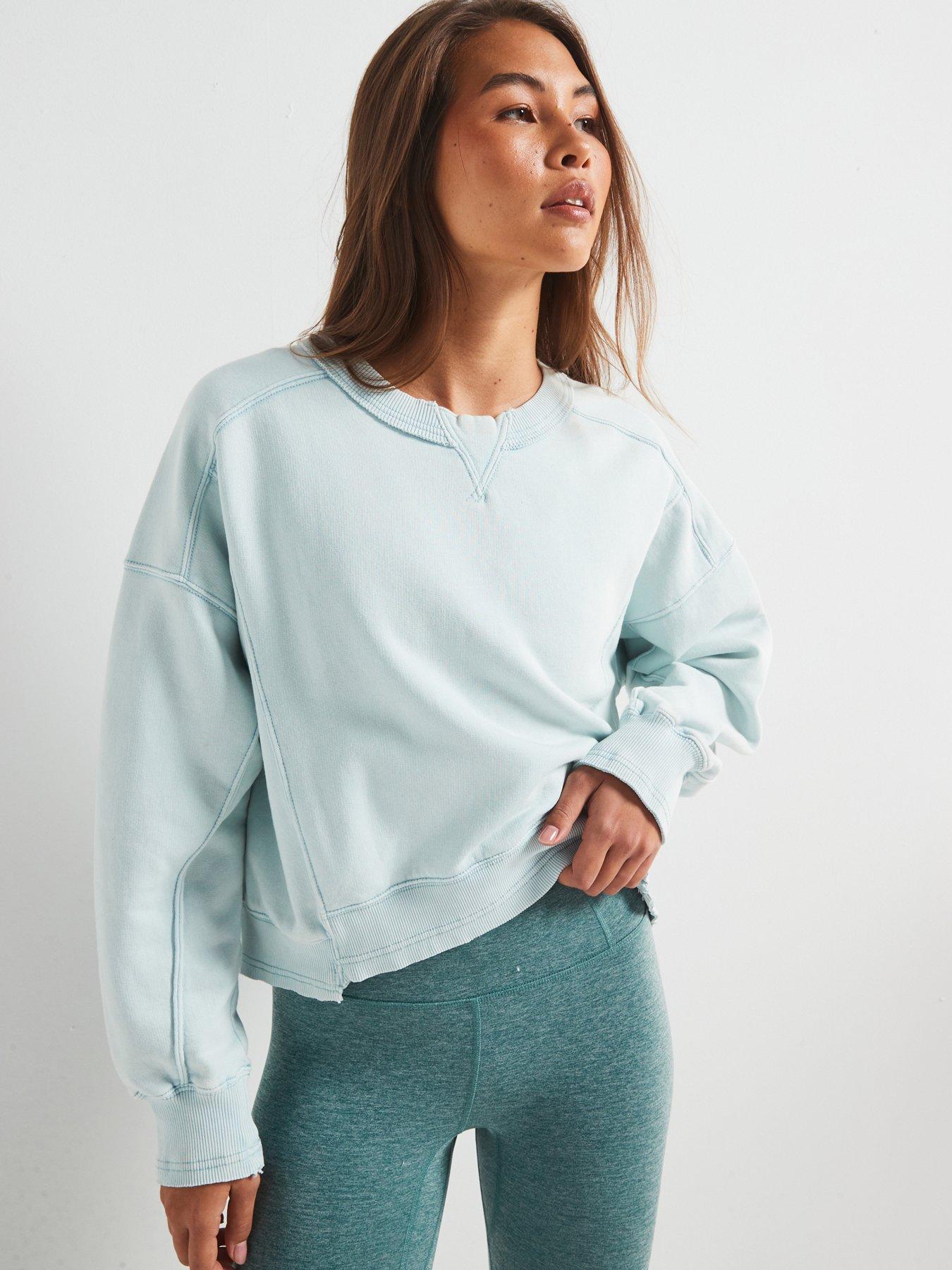 Image 1 of 5 of FP Movement Womens Intercept Pullover Sweat - Arctic Snow - Blue
