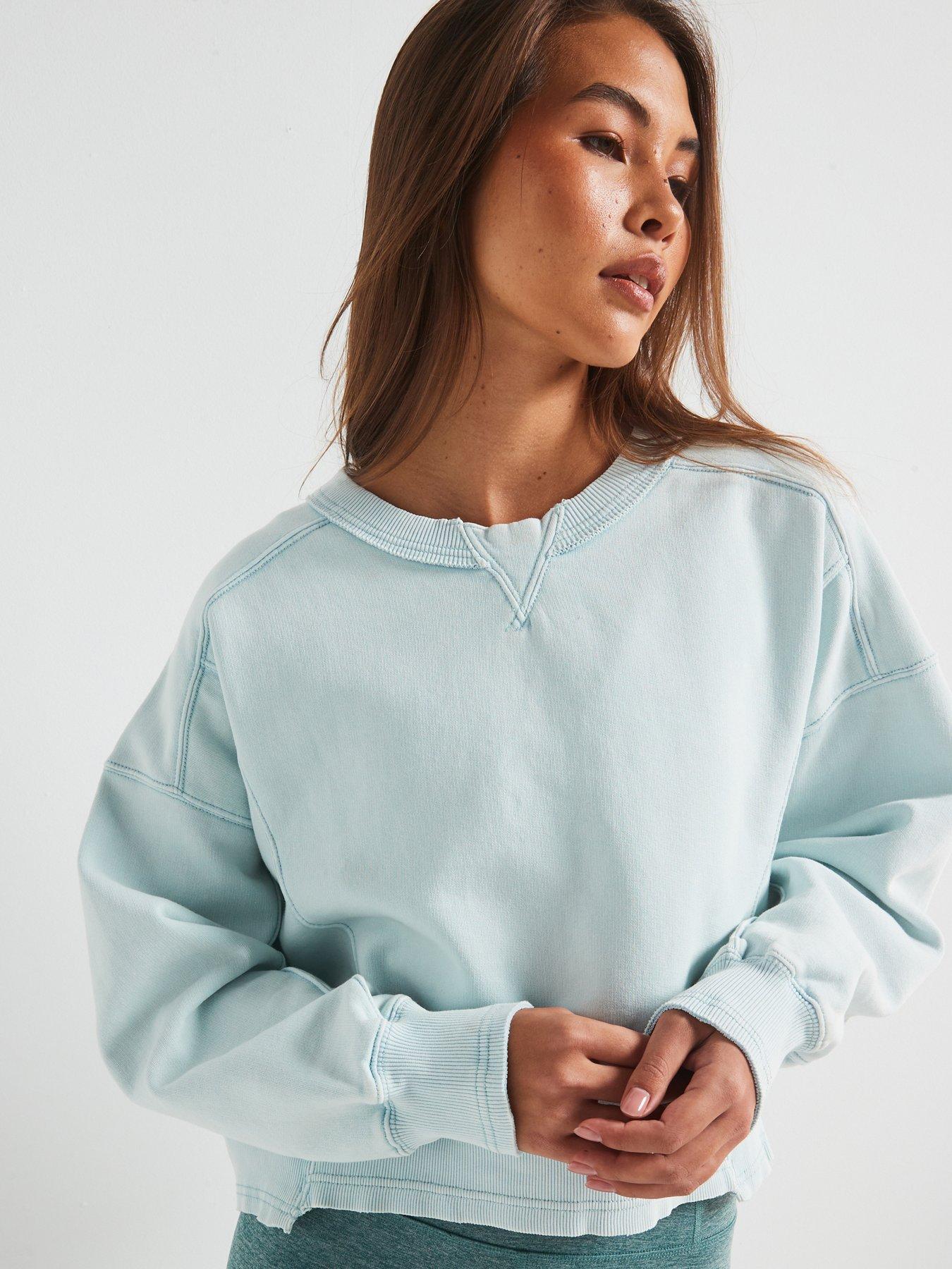 Image 4 of 5 of FP Movement Womens Intercept Pullover Sweat - Arctic Snow - Blue
