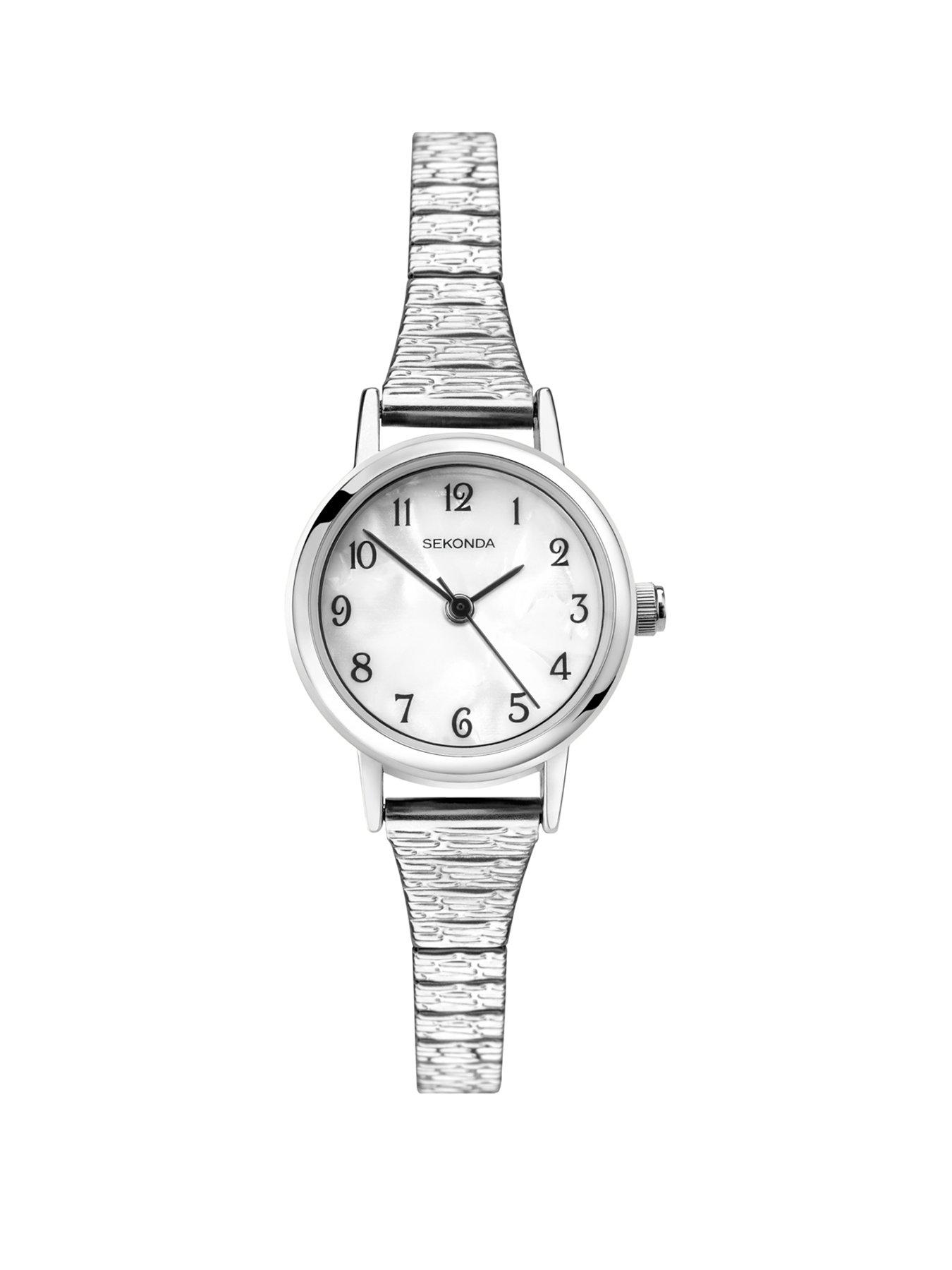 undefined Womens Connolly Silver Stainless Steel Bracelet with White Dial Analogue Watch