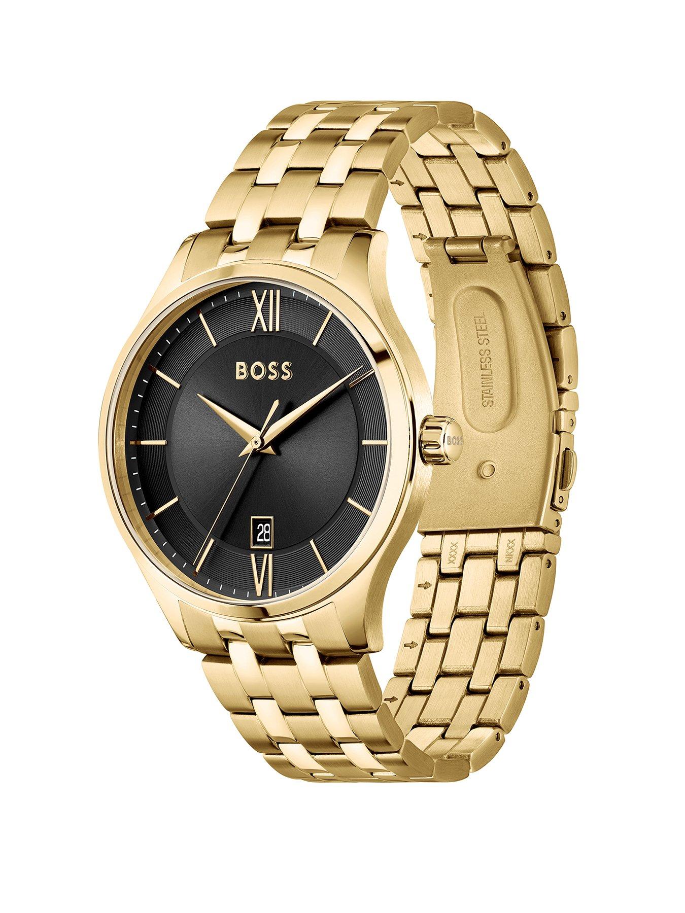 BOSS Black Dial Gold Bracelet Watch Very