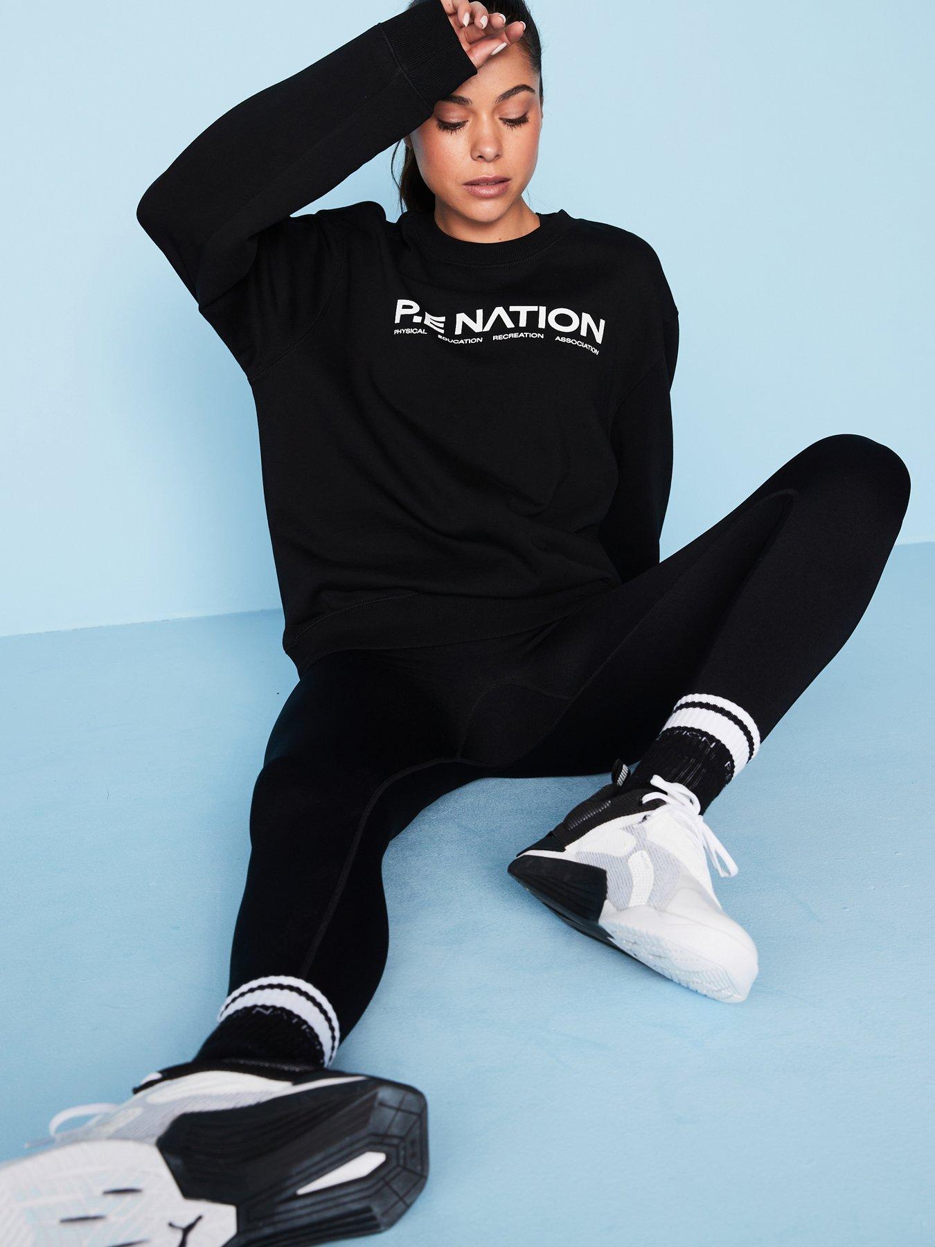 Image 1 of 6 of P.E Nation Womens Training Qualify Sweatshirt - Black