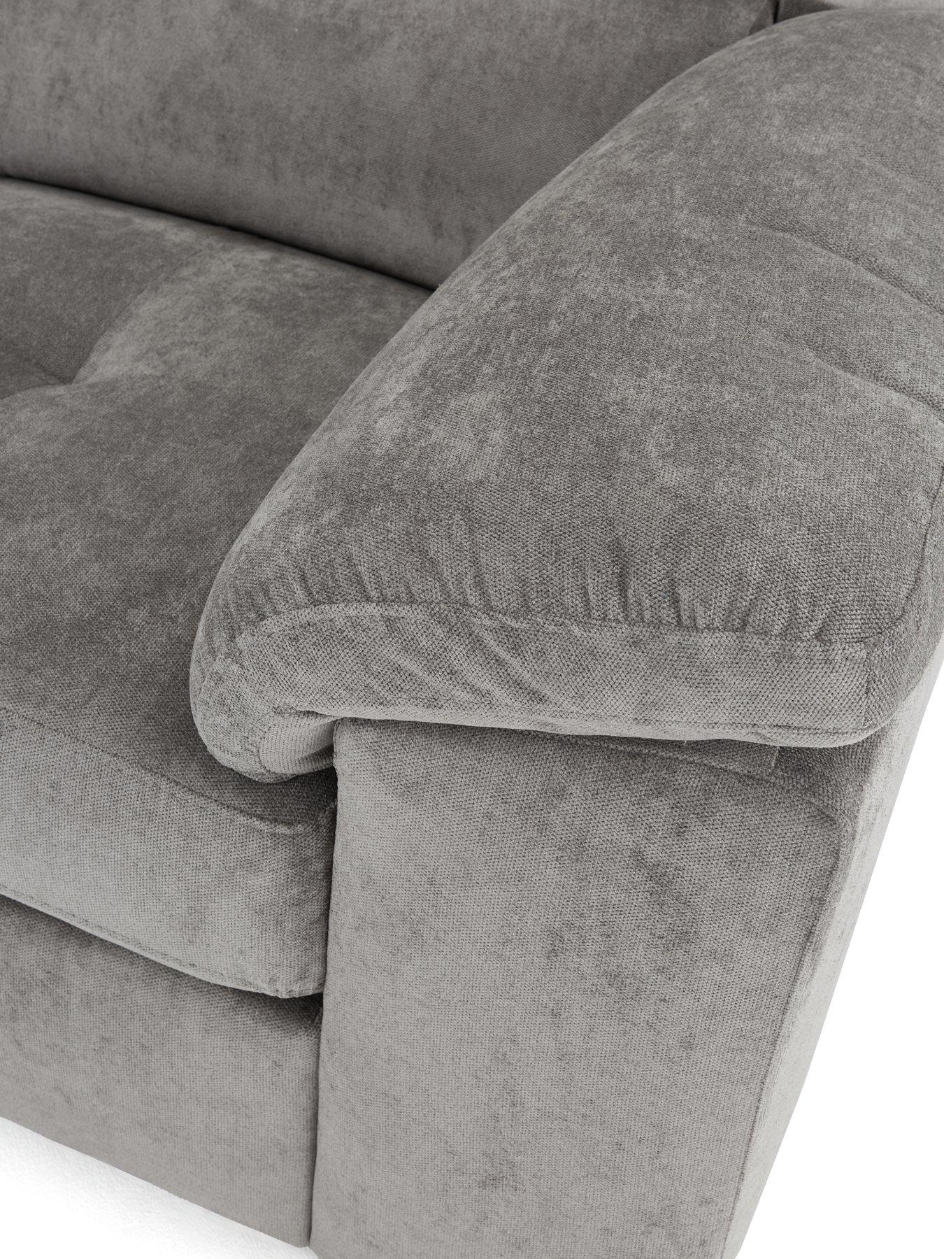 Image 5 of 6 of Brady 3&nbsp;+ 2 Seater Fabric&nbsp;Sofa Set (Buy &amp; SAVE!) - Grey/Walnut&nbsp;- FSC Certified