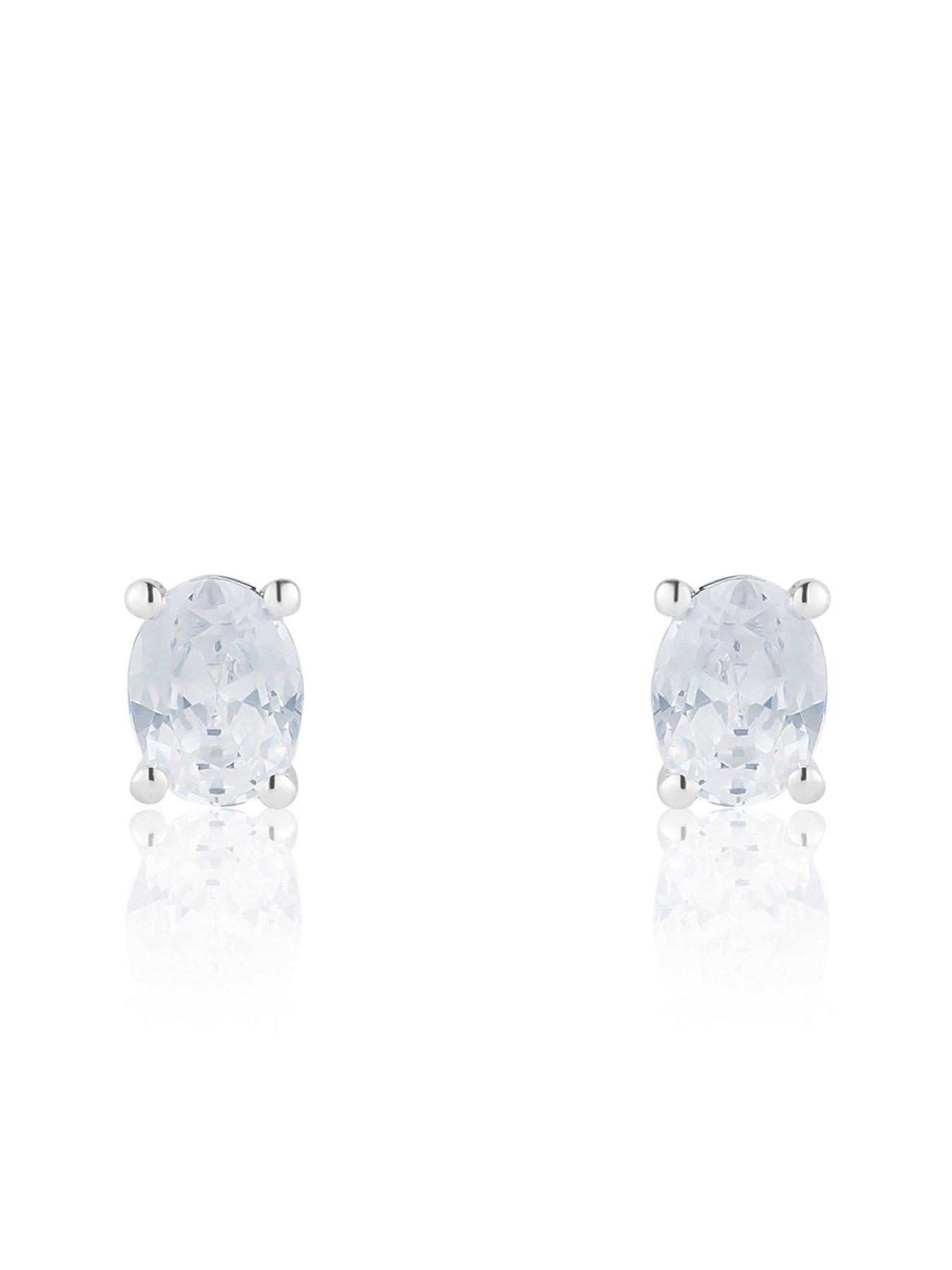 Image 3 of 6 of Love DIAMOND 9K 0.50ct Lab Grown Diamond Oval Cut Studs