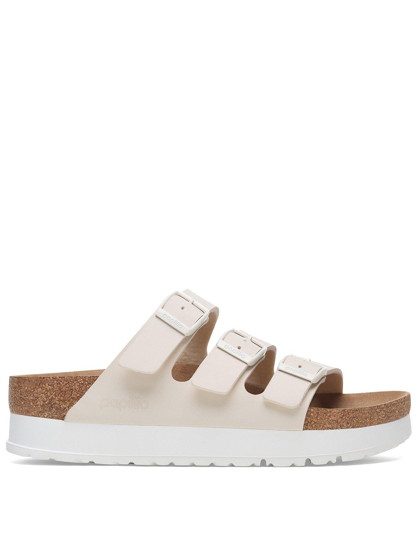 Birkenstock Florida Iii Flex Birko-flor Platform Sandal Cream Very