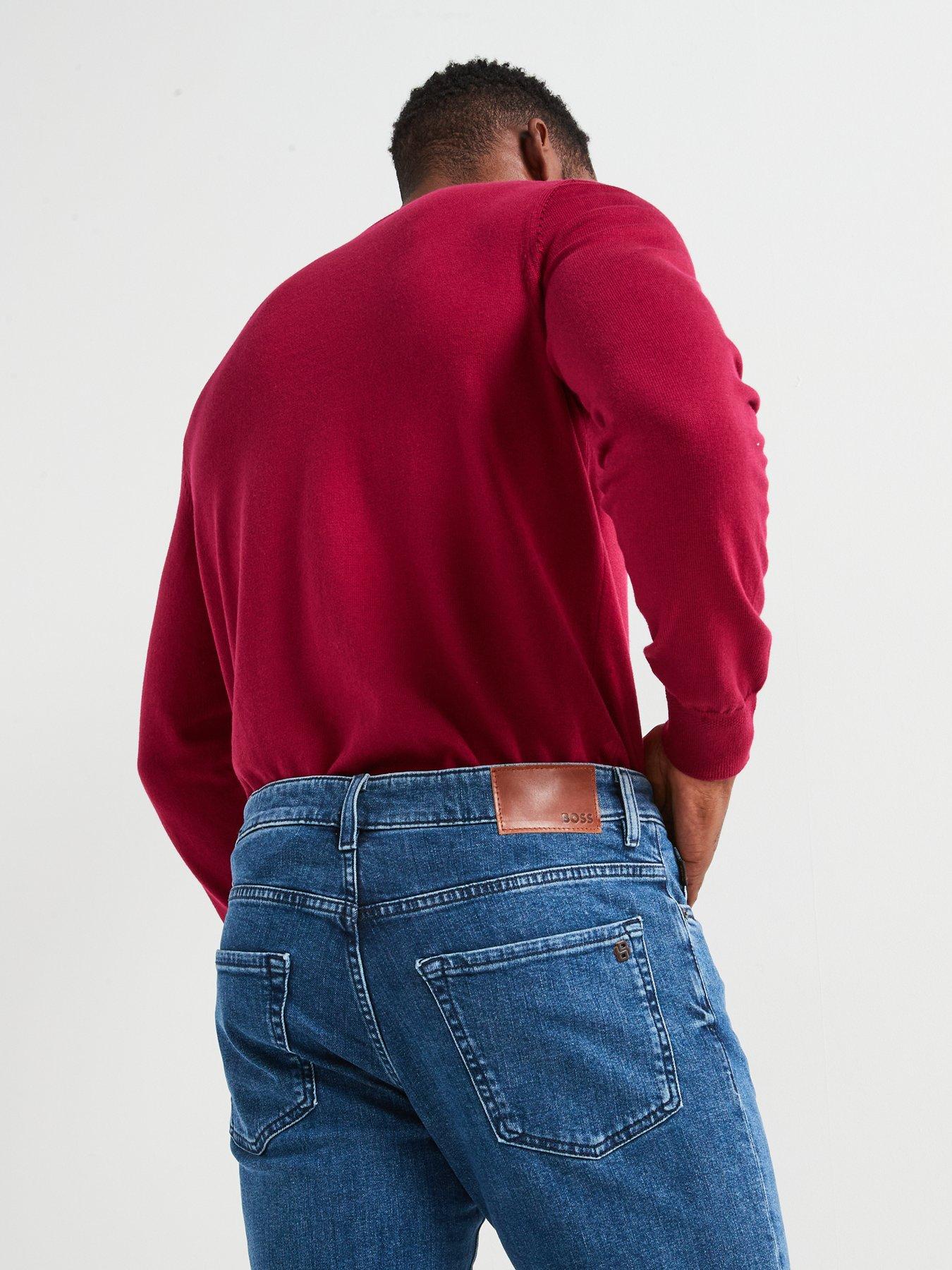 BOSS RE MAINE BO - Jean Droit - Grey Two/gris