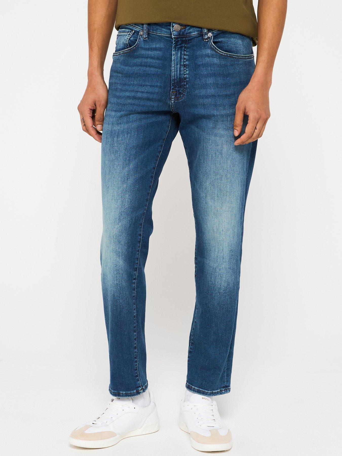BOSS ReMaine Bo Soft Motion Regular Fit Jeans - Mid Wash