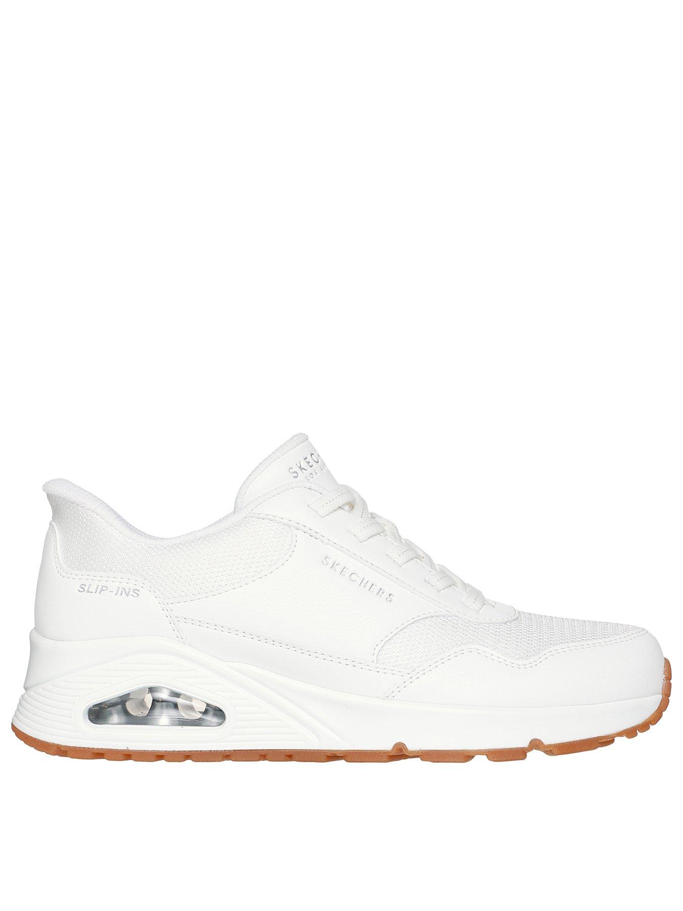undefined Uno Slip-ins Duraleather Trainer - White Durabuck