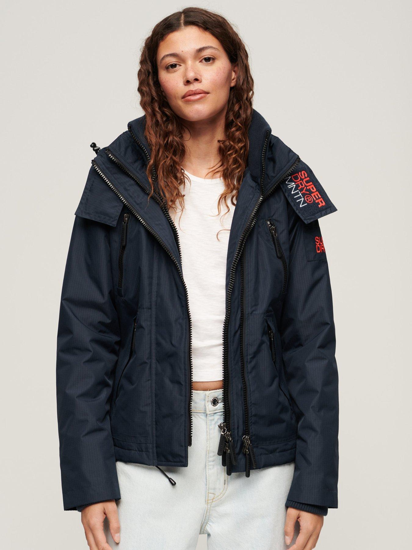 Superdry Hooded Mountain Windbreaker Jacket Navy Very
