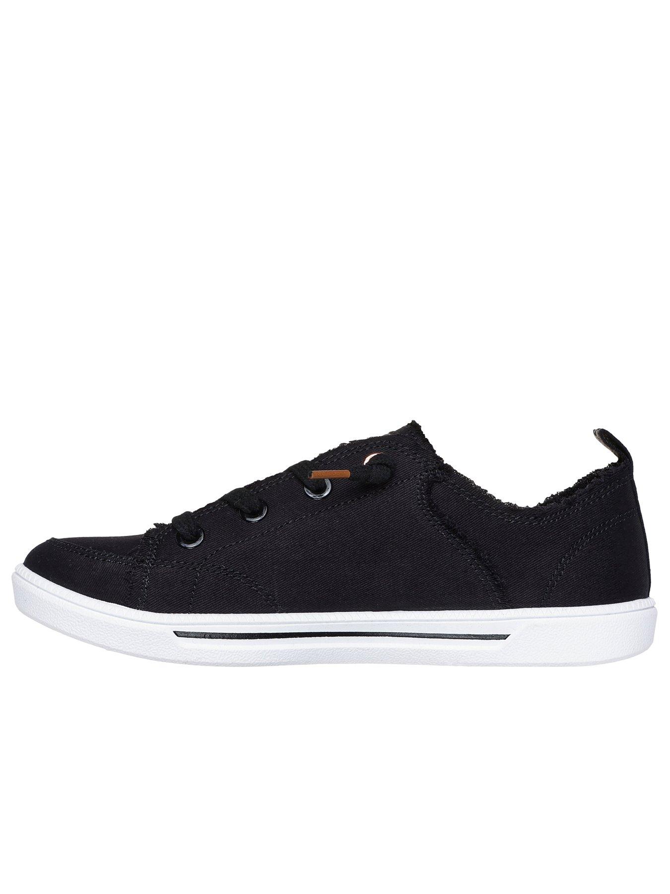 Image 5 of 5 of Skechers B Cute 2.0 Slip On Faux Lace Canvas Trainer - Black Canvas