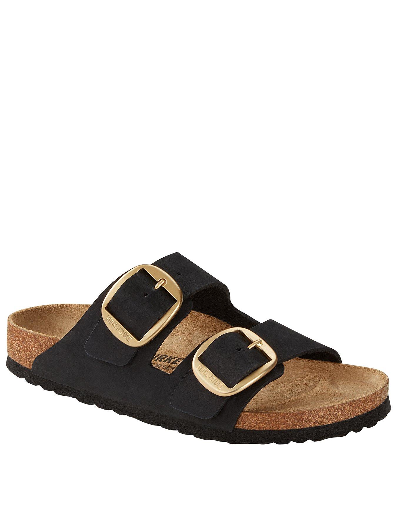 Birkenstock Arizona Big Buckle Nubuck Sandals - Black