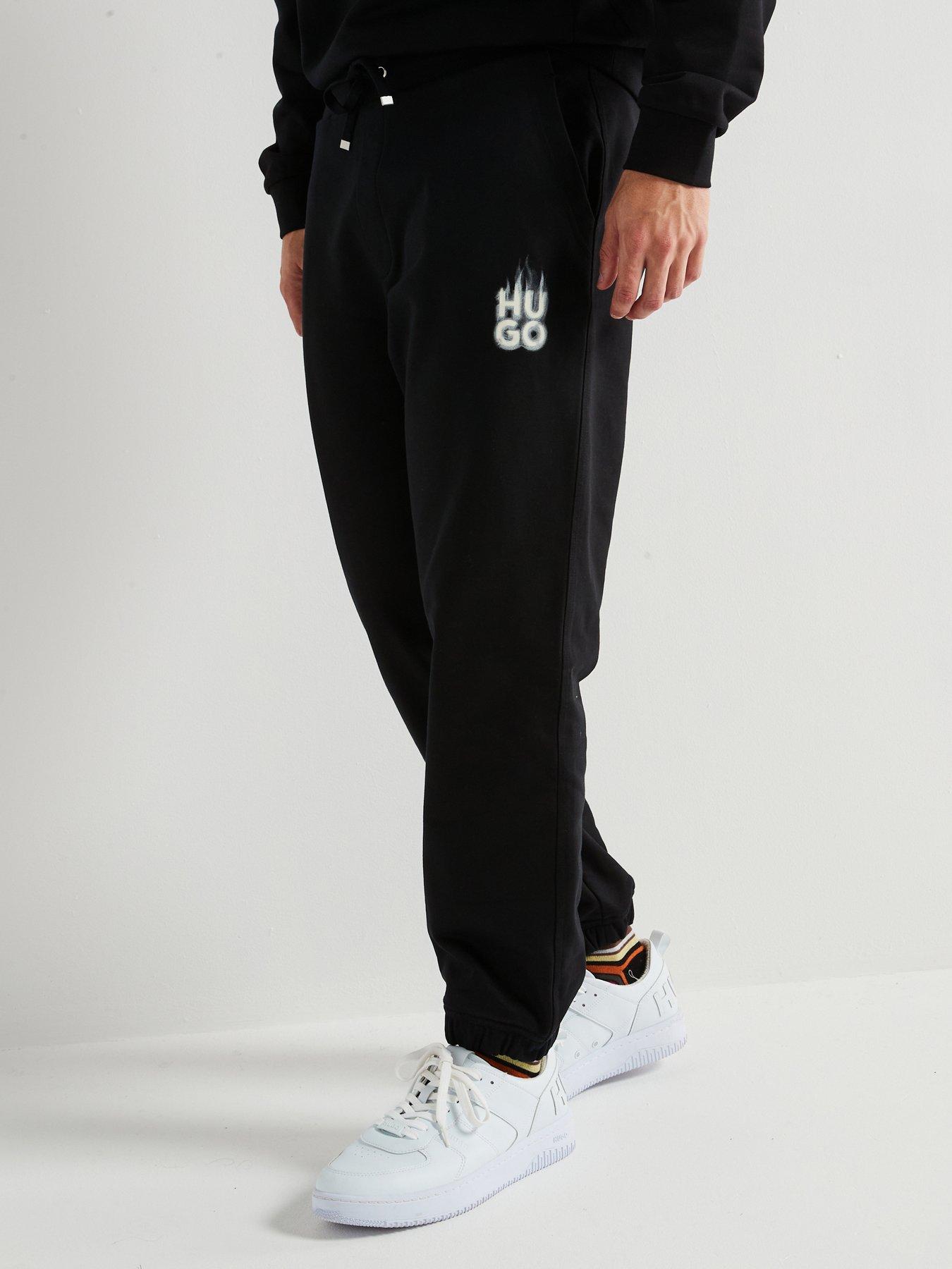 undefined Dilbero Relaxed Fit Smoky Logo Cuff Joggers - Black
