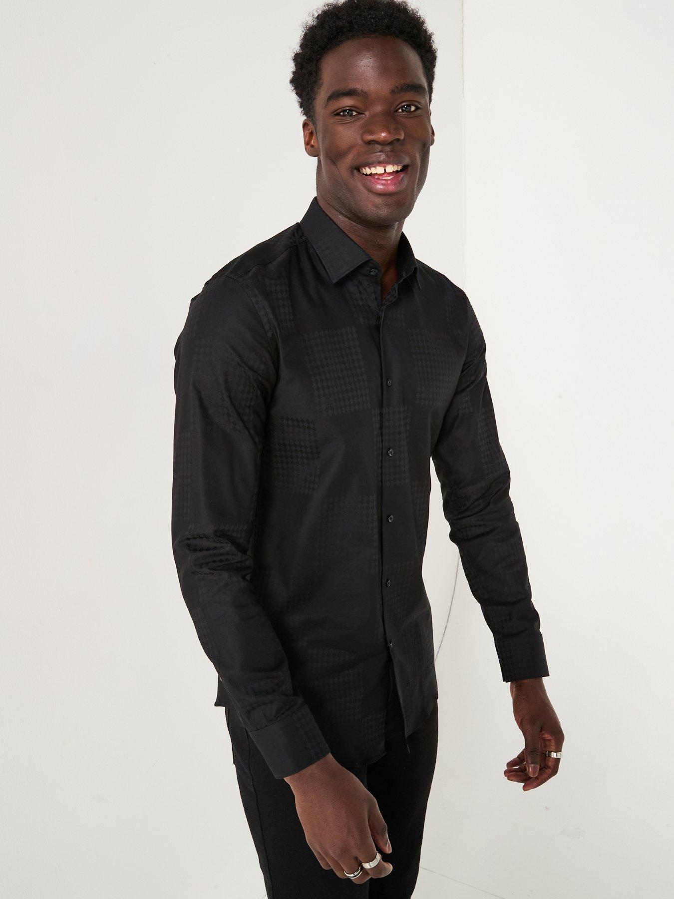undefined Kenno Mono Checkerboard Shirt - Black