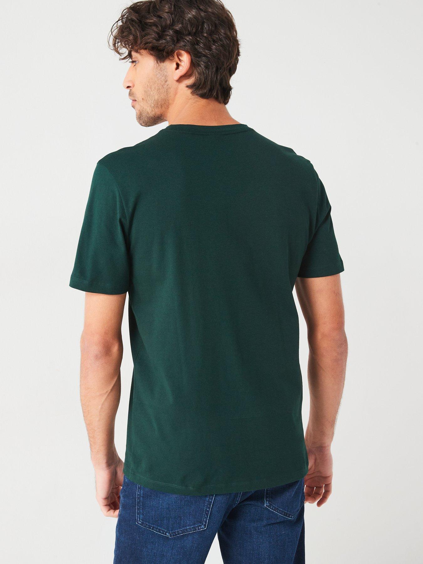 Image 2 of 6 of BOSS Tales Relaxed Fit Tonal Patch Logo T-Shirt - Dark Green