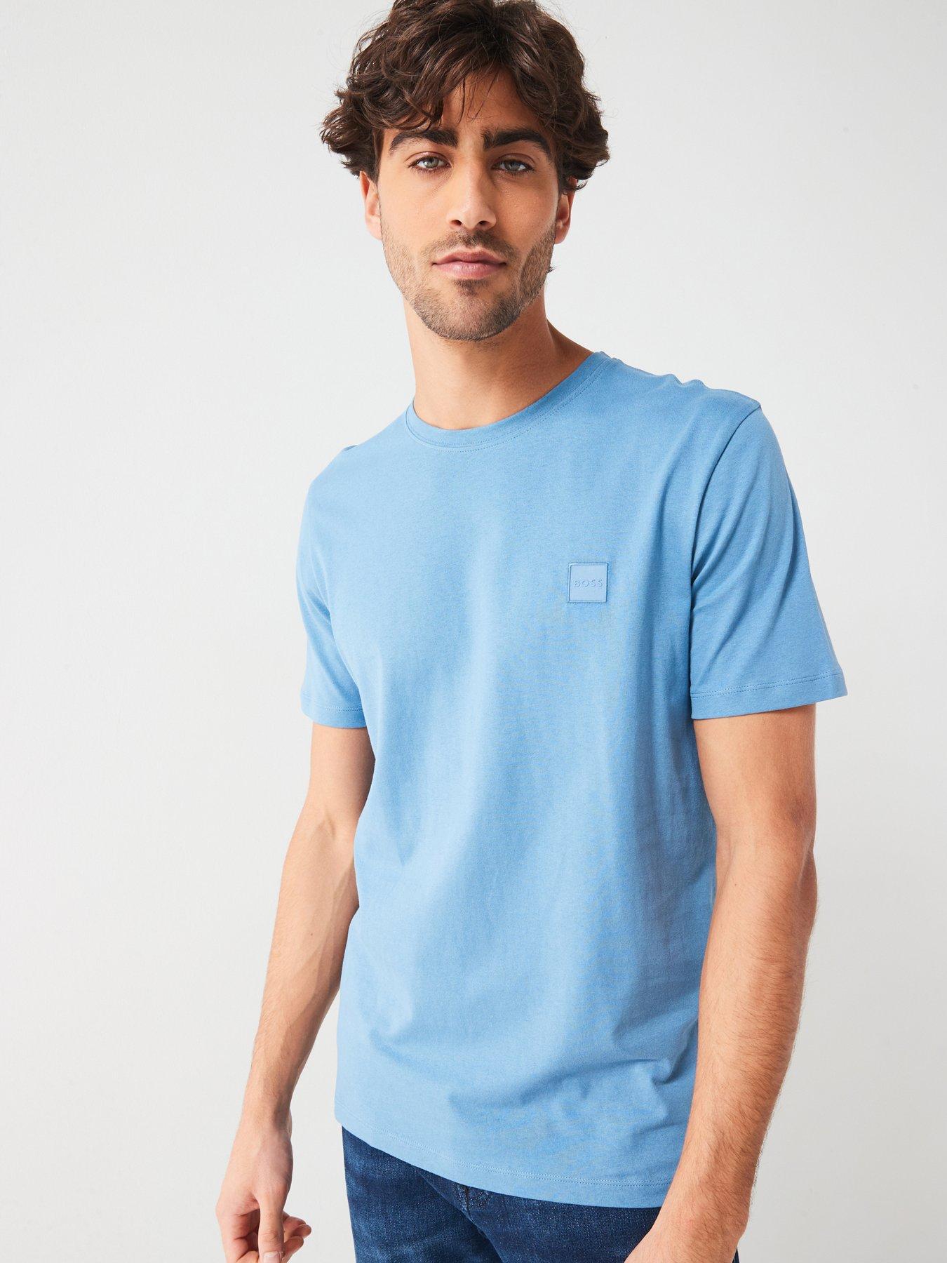 undefined Tales Relaxed Fit Tonal Patch Logo T-Shirt - Blue