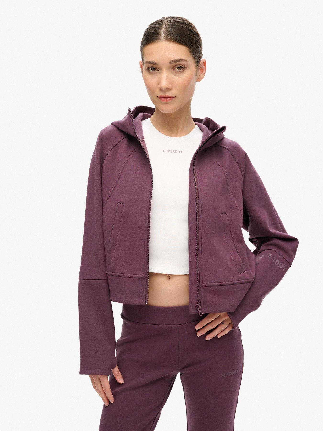 undefined Sport Tech Relaxed Zip Hoodie - Purple