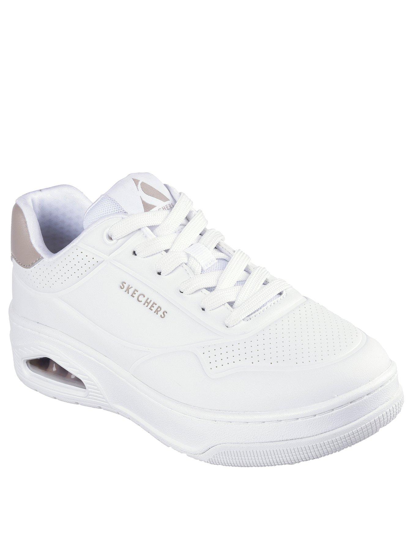 Image 2 of 5 of Skechers Uno Court Embossed Duraleather Lace Up Fashion Sneakers - Duraleather/ Natural Trim
