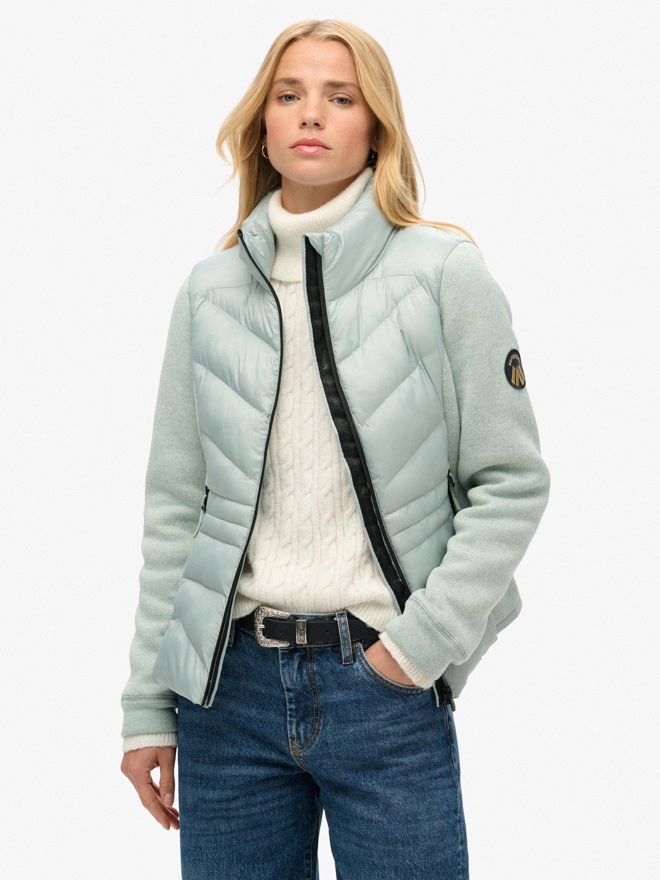 Superdry Storm Knit Hybrid Jacket Grey Very