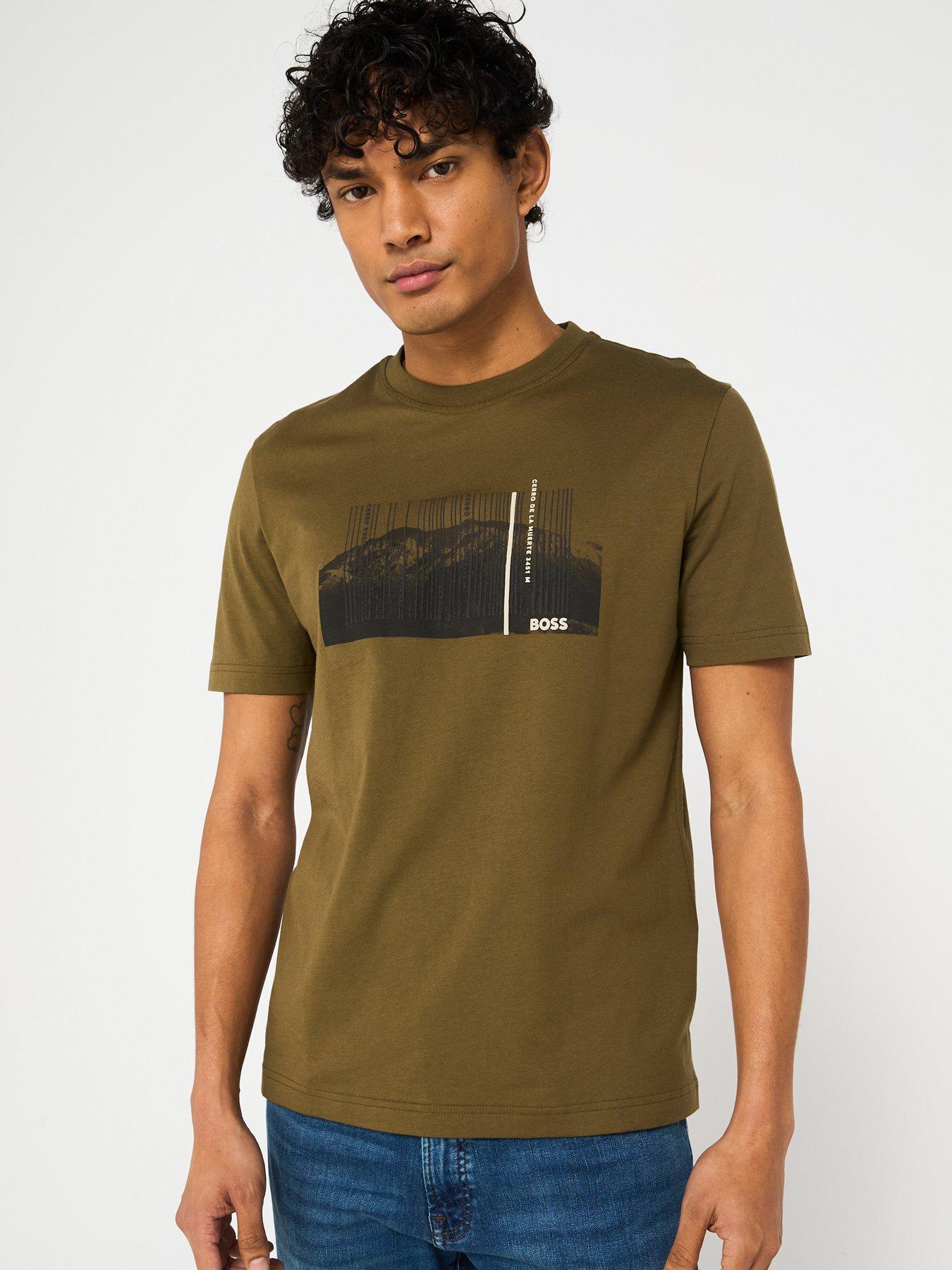 undefined TE Injungle Regular Fit Print T-Shirt - Khaki