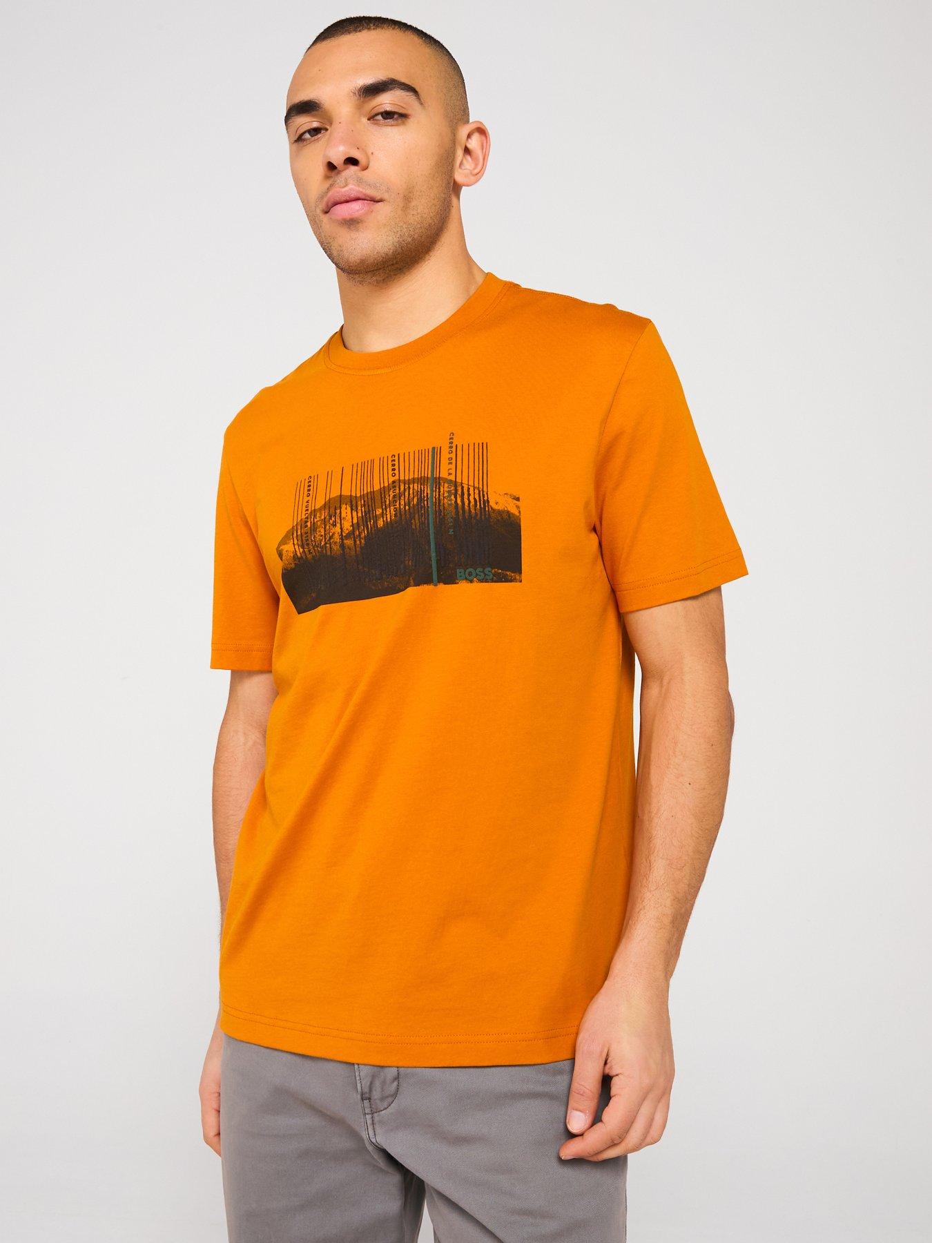 undefined Te Injungle Regular Fit Print T-Shirt - Orange