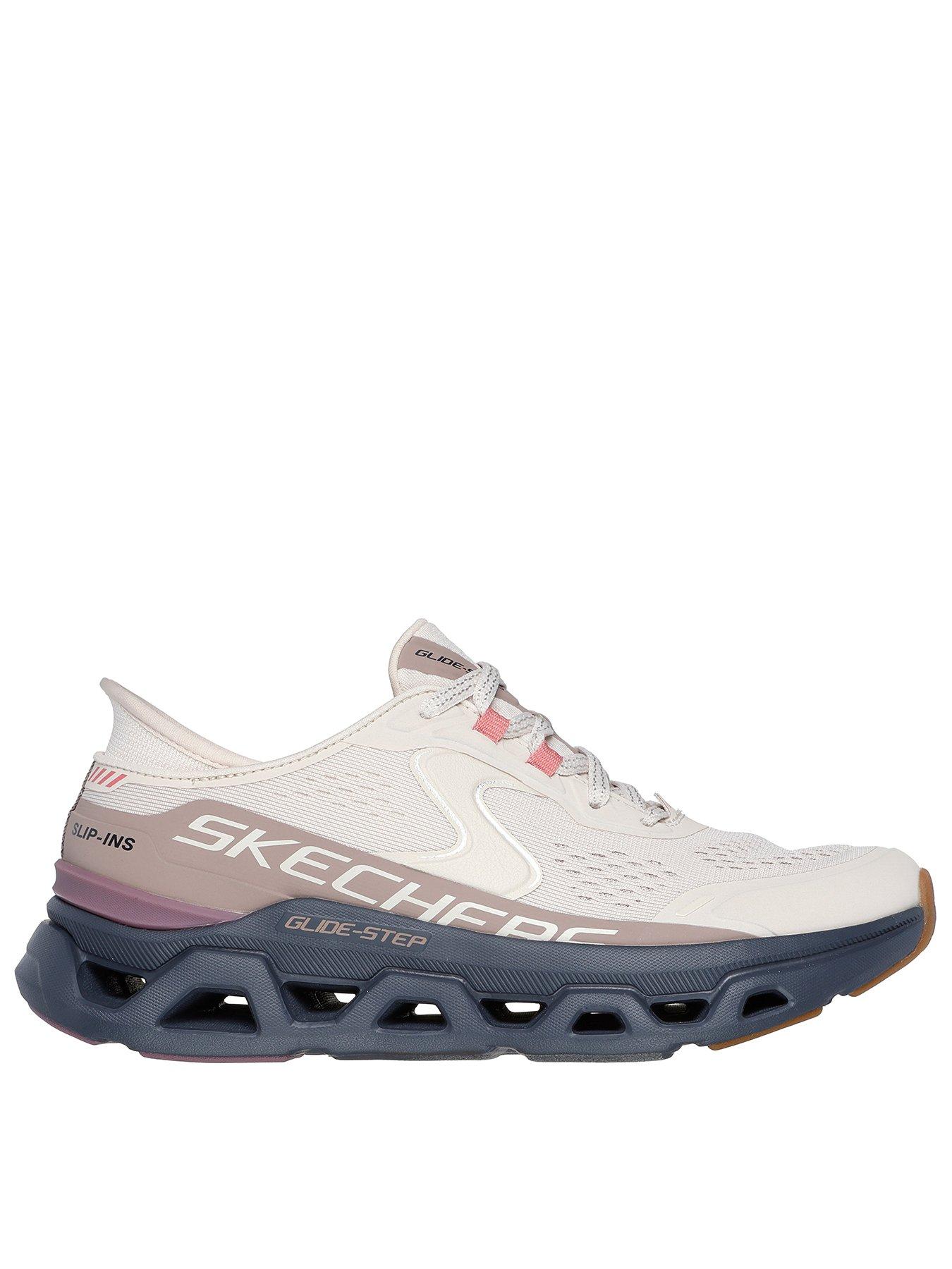 undefined Glide-step Altus Lace-up Slip-in Trainer - Natural /mesh/gray Trim