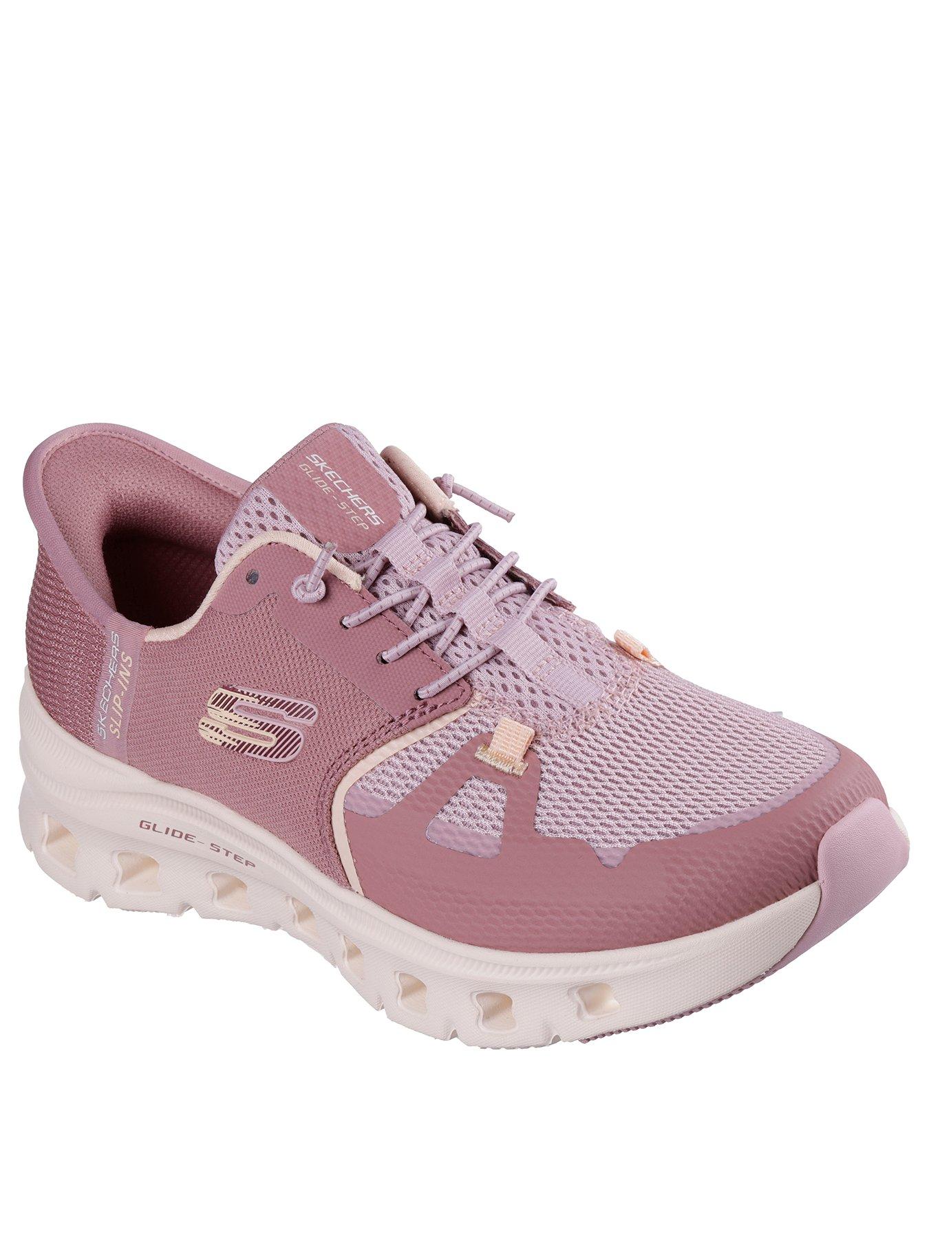 Image 2 of 5 of Skechers Glide-Step Pro Mesh Bungee Slip-Ins - Dark Mauve Mesh/Light Mauve Trim