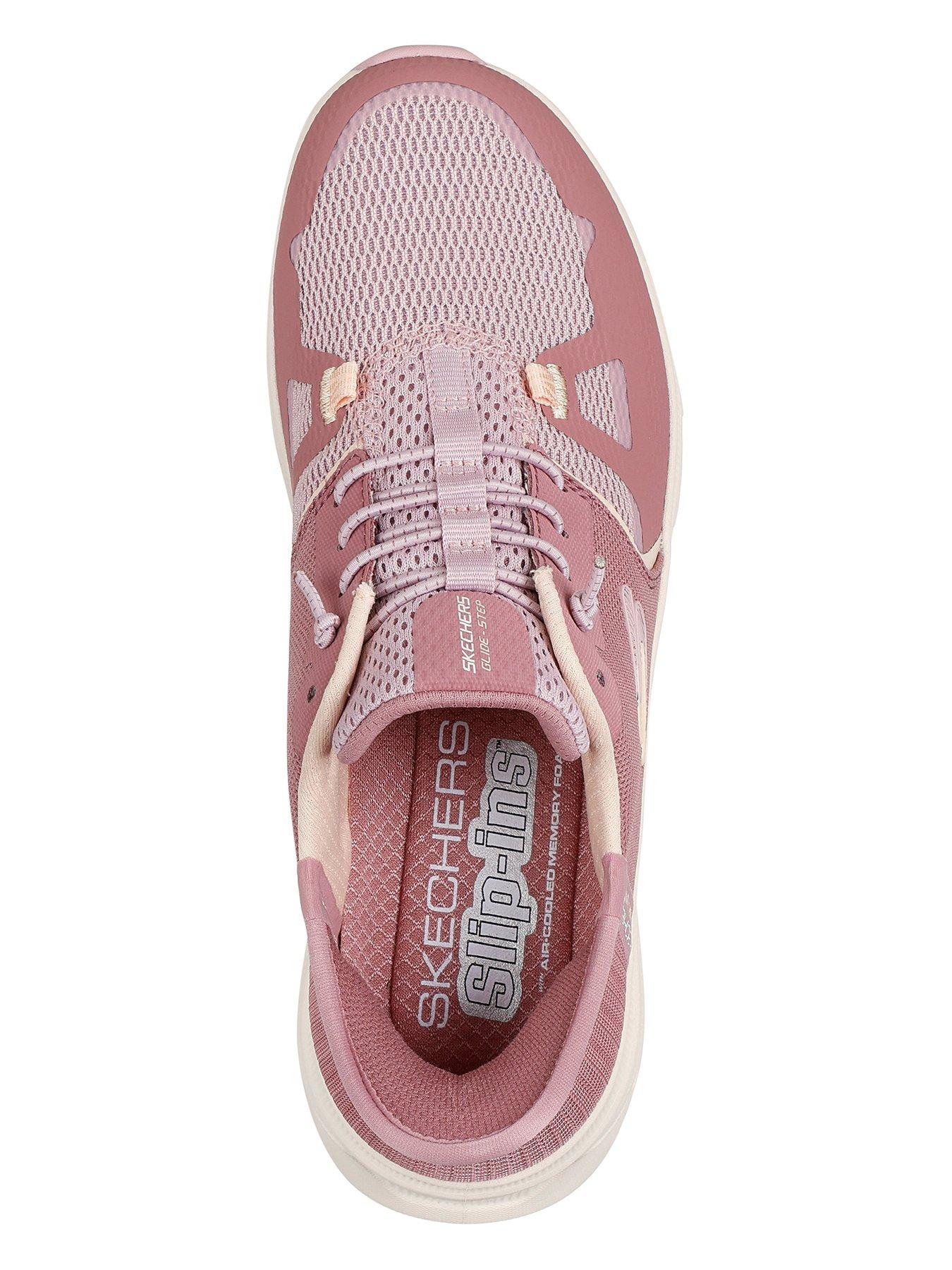 Image 3 of 5 of Skechers Glide-Step Pro Mesh Bungee Slip-Ins - Dark Mauve Mesh/Light Mauve Trim