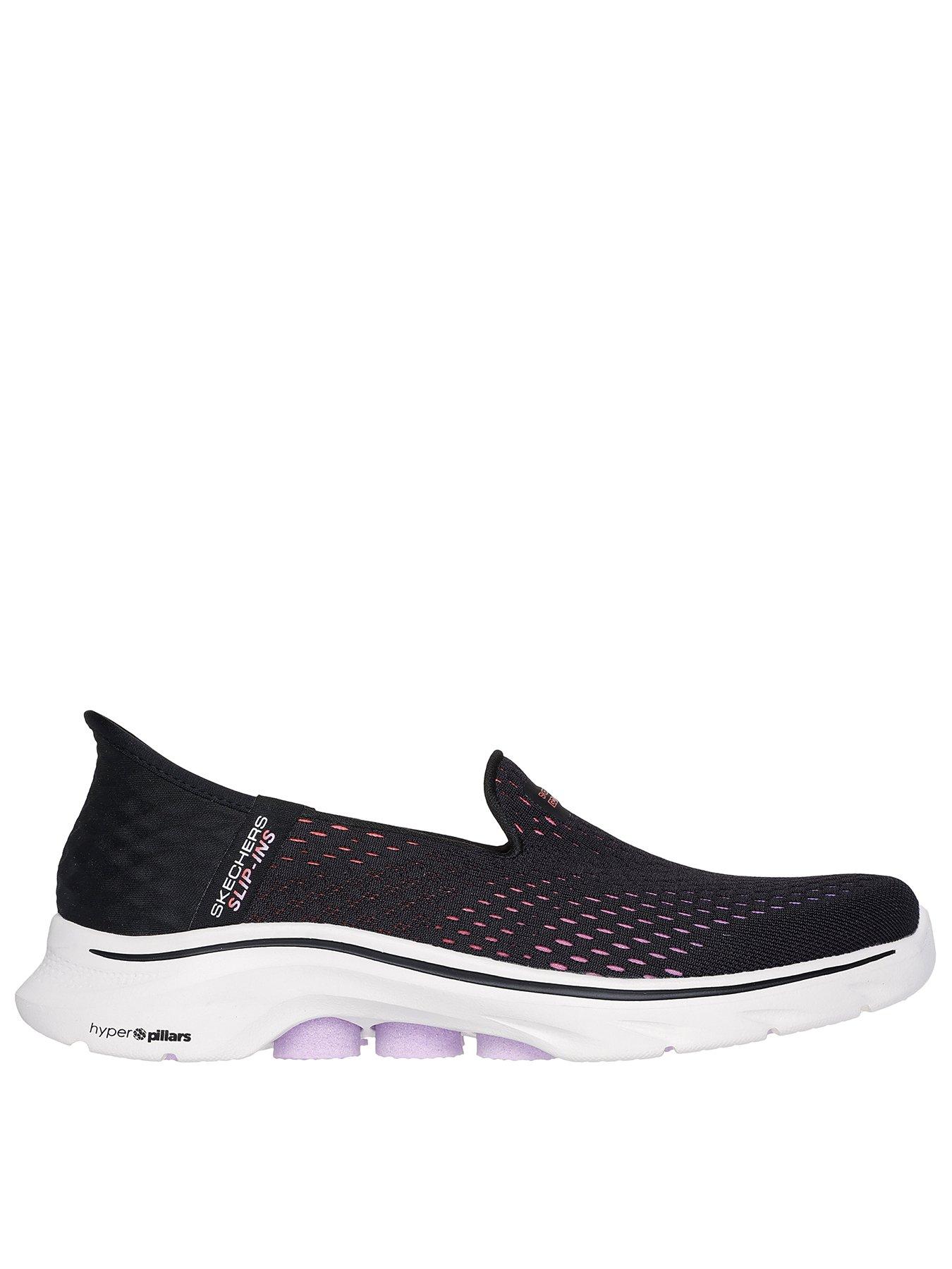 Skechers Womens Slip On Trainer Slip On Ladies Black Mesh Trainers