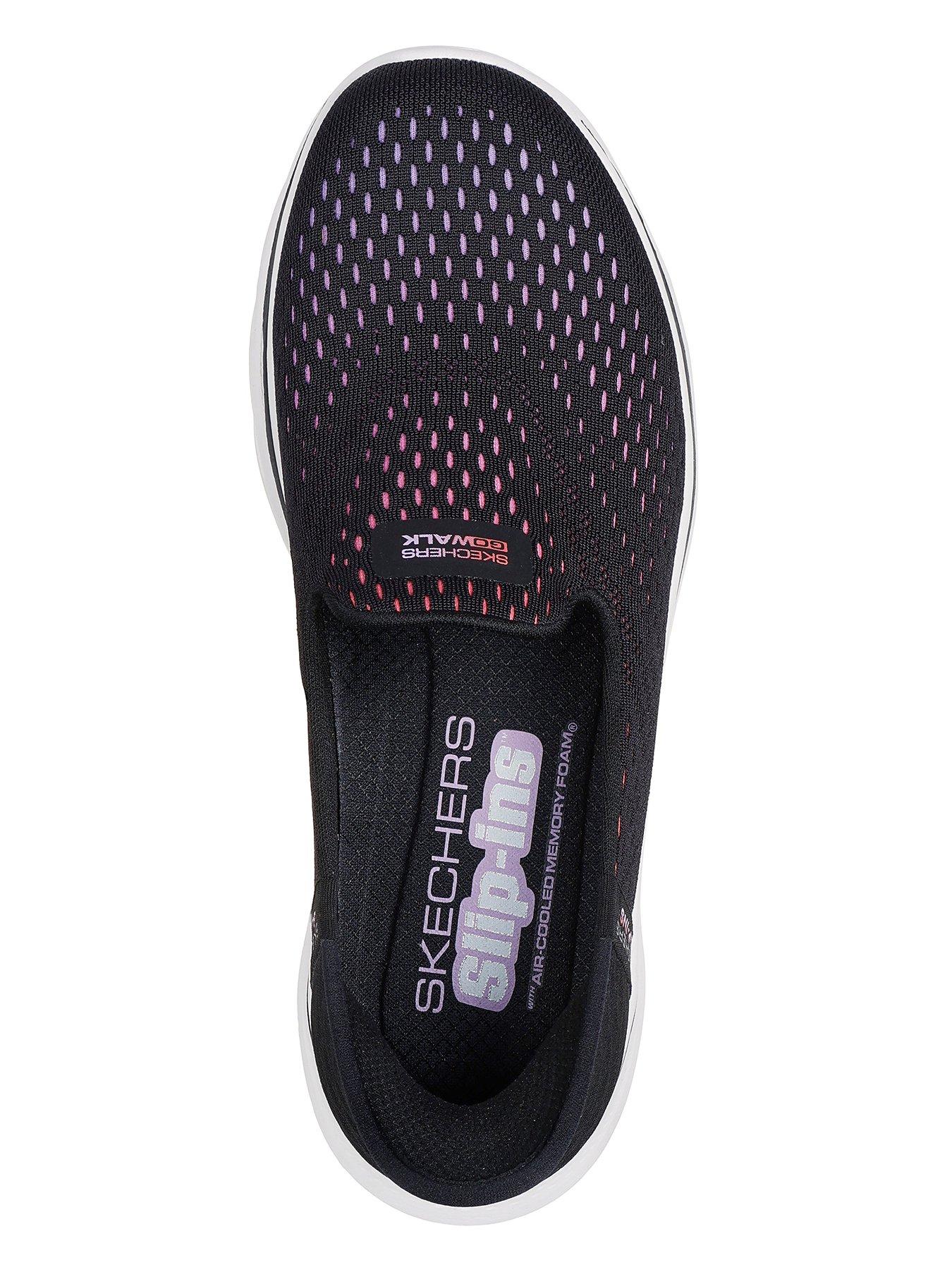 Mesh Fabric Skechers Go Walk Kindle Black Skechers Go Walk Slip-On