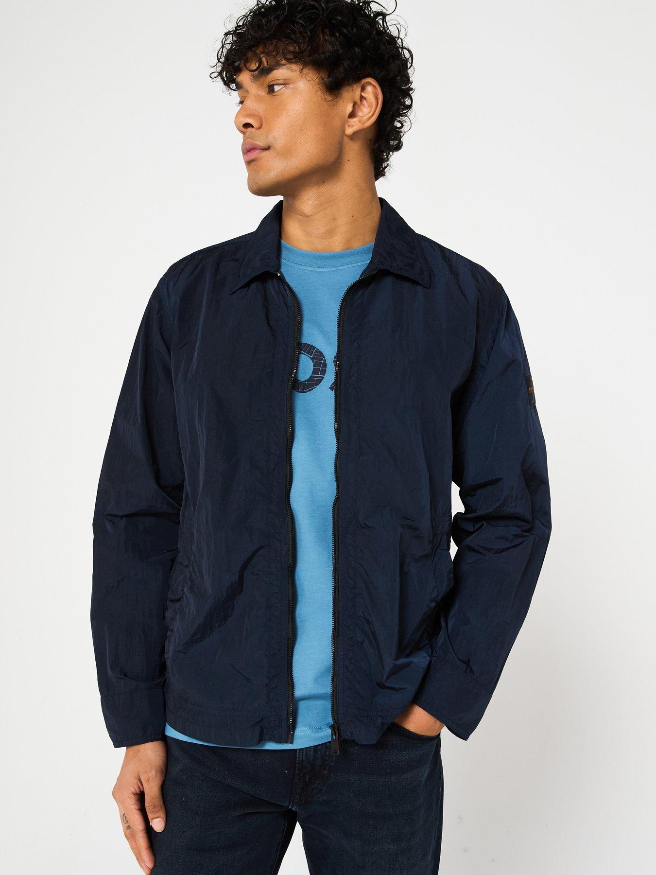 undefined Leejay 1 M Oversize Fit Zip Overshirt - Dark Blue