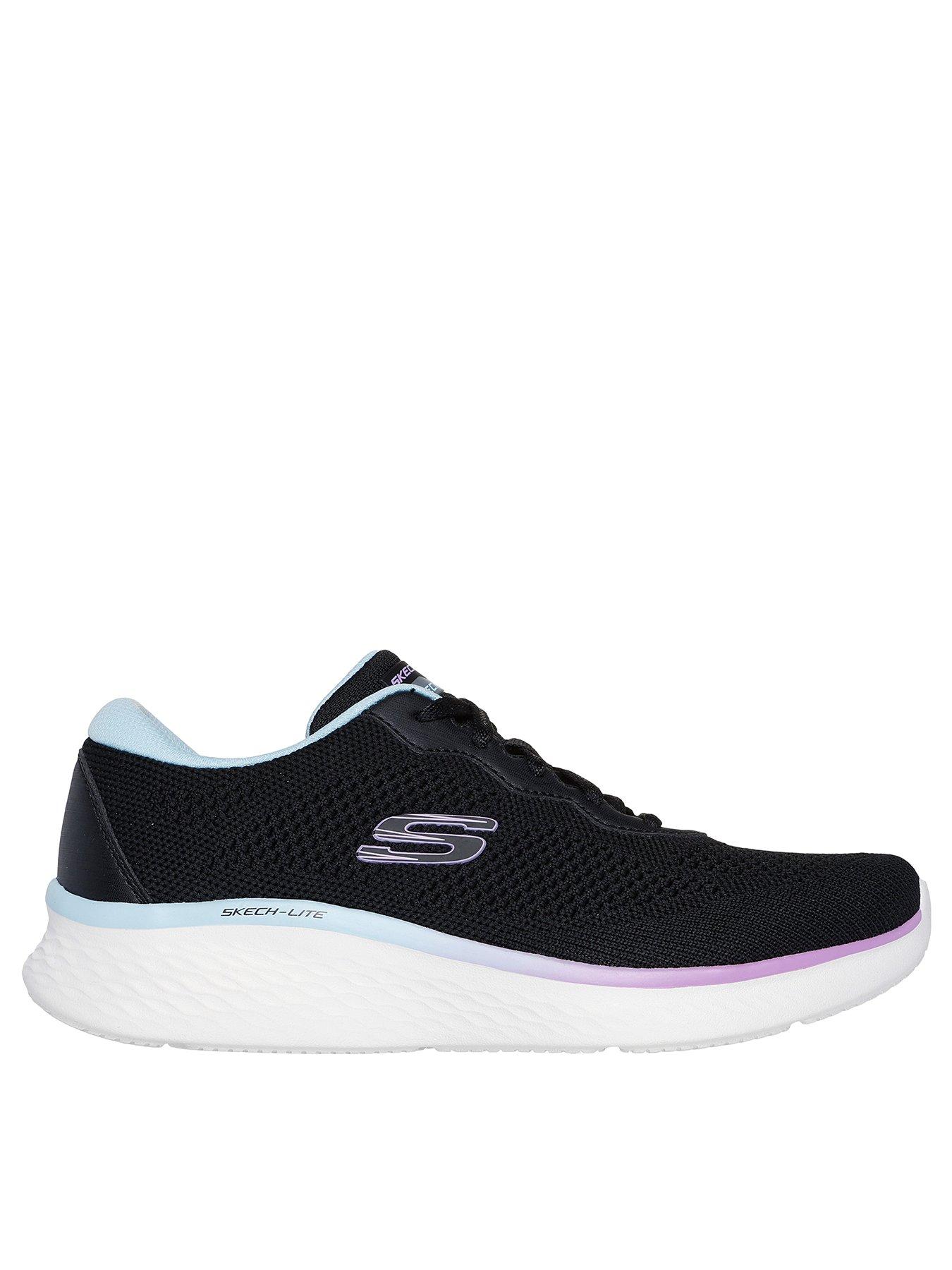 Skechers Skech-lite Pro Lace-up Trainer - Black Knit/multi Trim